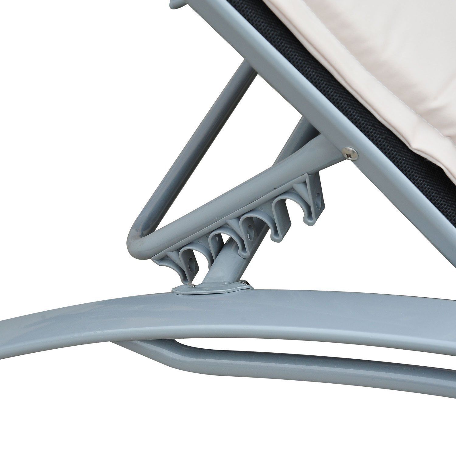 Outsunny Ligstoel ligbank voor buiten tuinstoel relaxstoel ligstoel verstelbaar 2 kleur