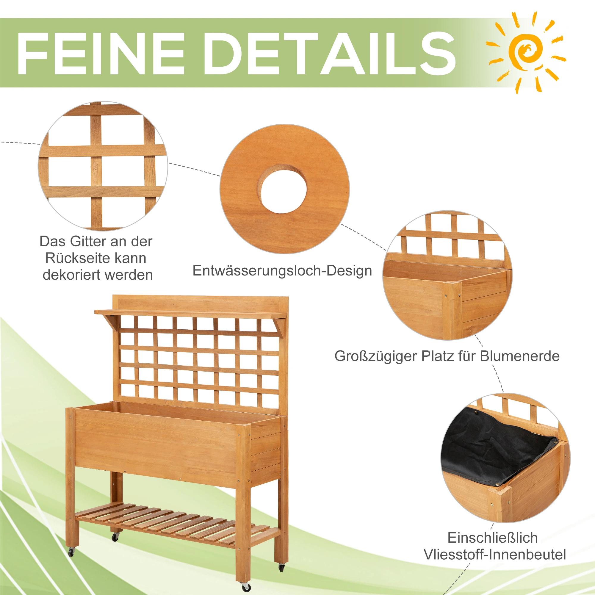 Verhoogd plantenbed plantentafel bloementafel tuintafel kas balkon tuin