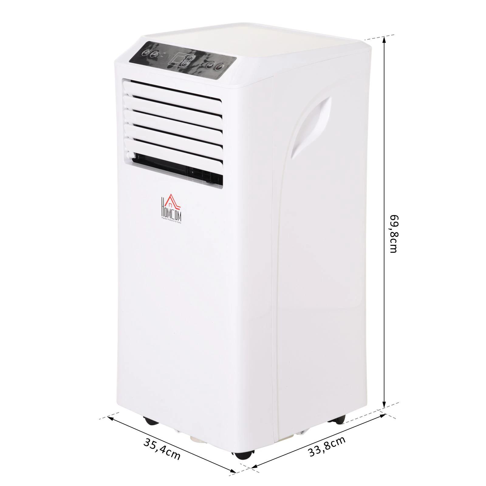 HOMCOM Mobiele airconditioning 3-in-1 airconditioner ontvochtiging 2,6 kW afstandsbediening ABS