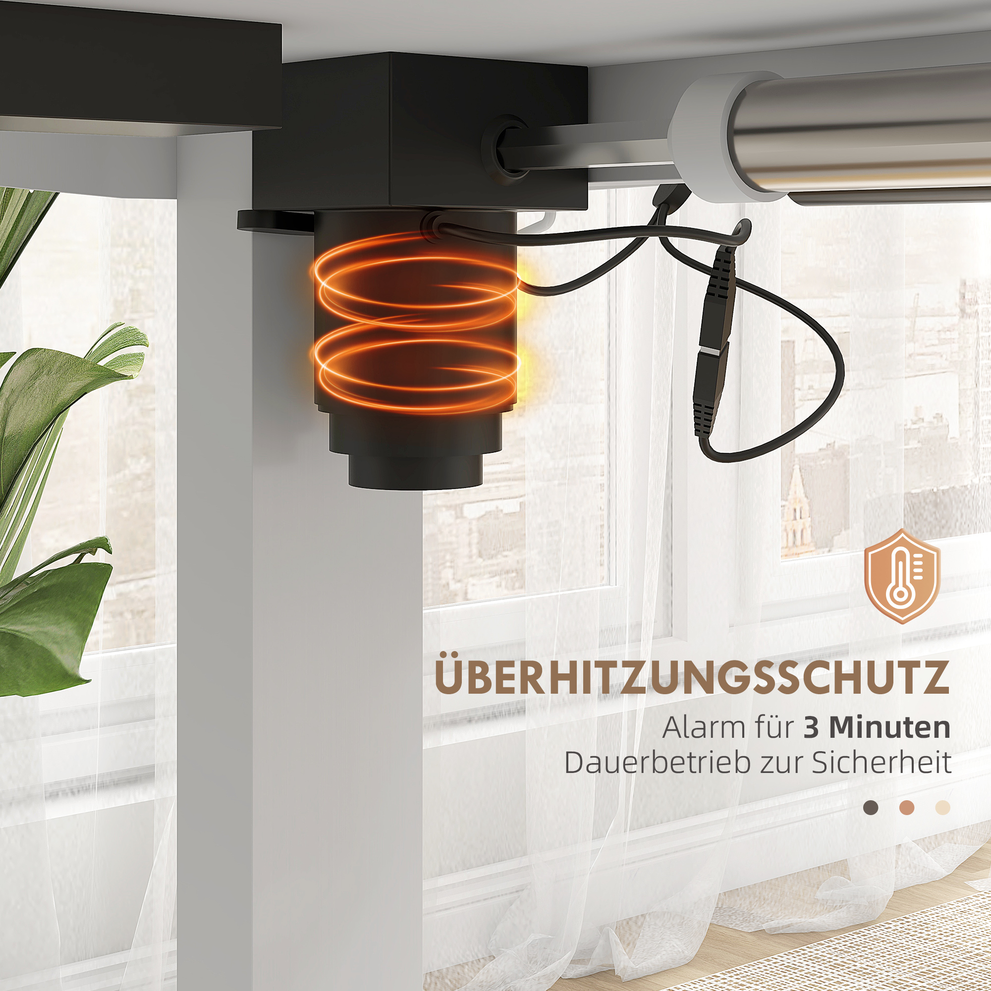 Vinsetto Sta-bureau, in hoogte verstelbaar, 120x60x72-116cm, Wit