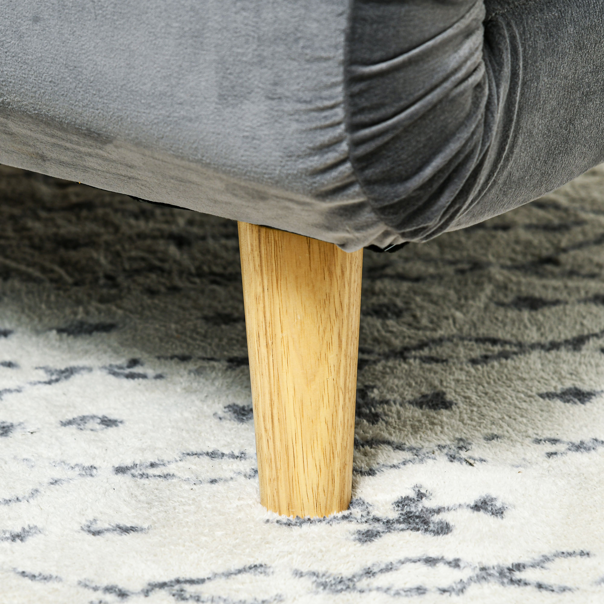 HOMCOM 2-in-1 Stoel, Relaxstoel, Gastenbed, 72 cm x 78 cm x 79 cm, Grijs