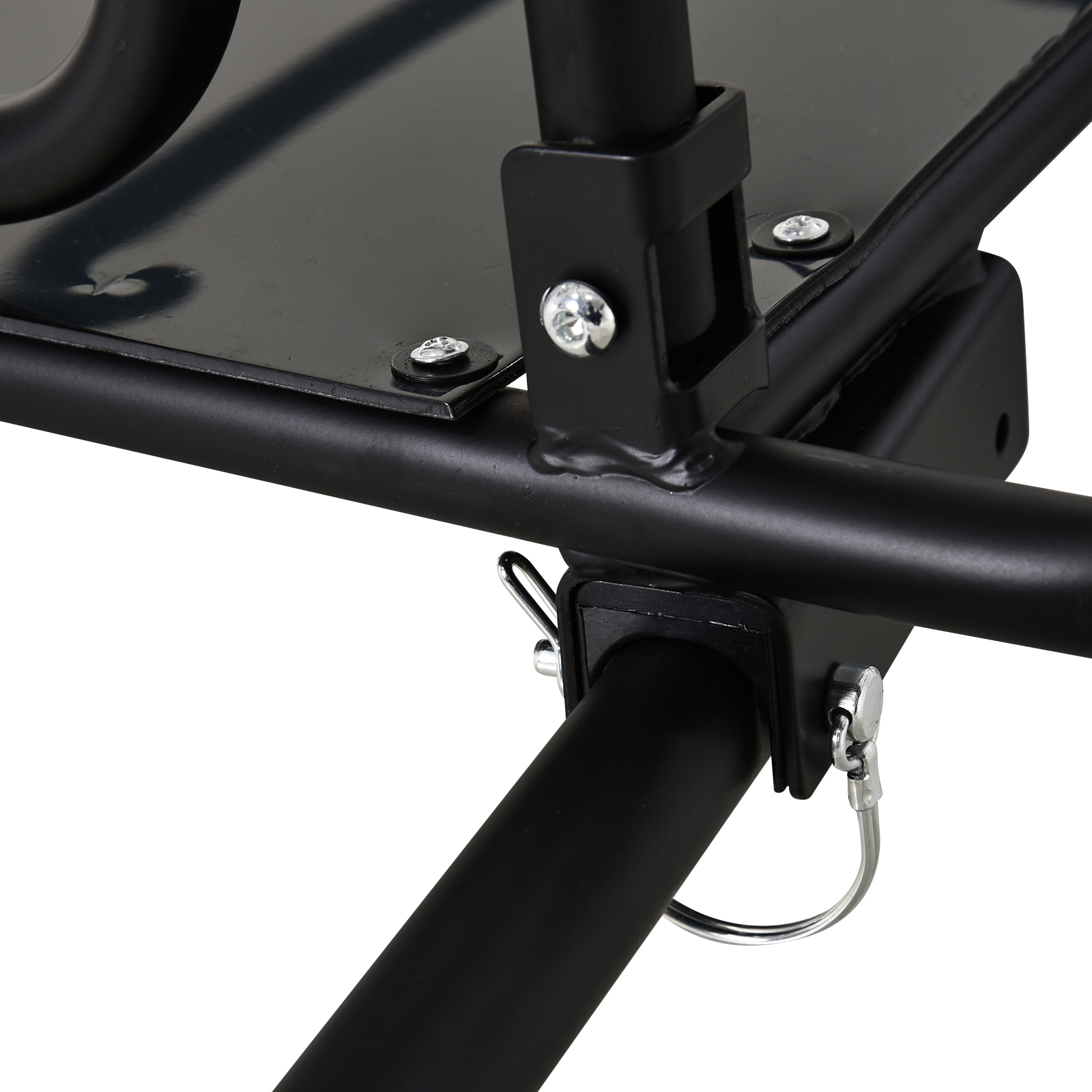 HOMCOM Fietskar Aanhangwagen voor fiets 40 kg laadvermogen Transportkar Handkar Trekhaak Staal Zwart 139 x 71,5 x 49 cm