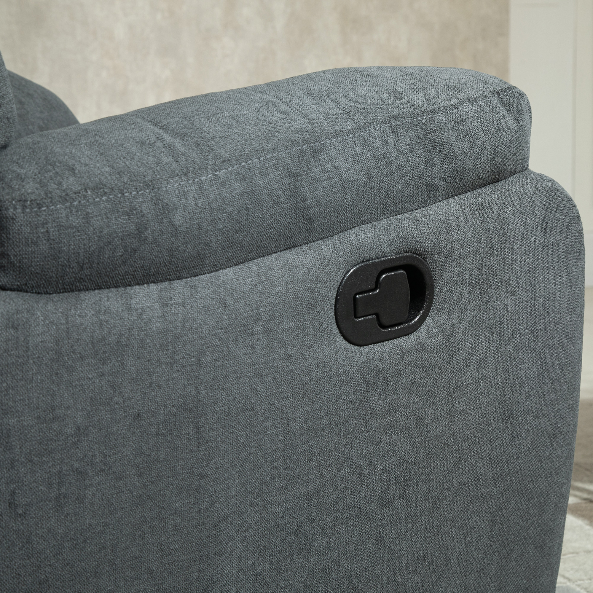 HOMCOM Relaxstoel, ligstoel, 150° kantelbaar, Donkergrijs