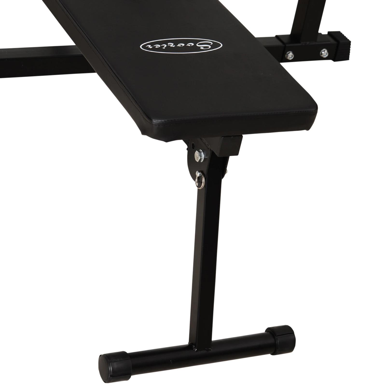HOMCOM Krachtstation met optrekstang, multifunctioneel dipstation, trainingsapparaat voor thuis, met bokszak, fitness, staal, zwart, 180 x 183 x 219 cm dipstation multifunctionele bokszak opvouwbaar staal | Aosom.de