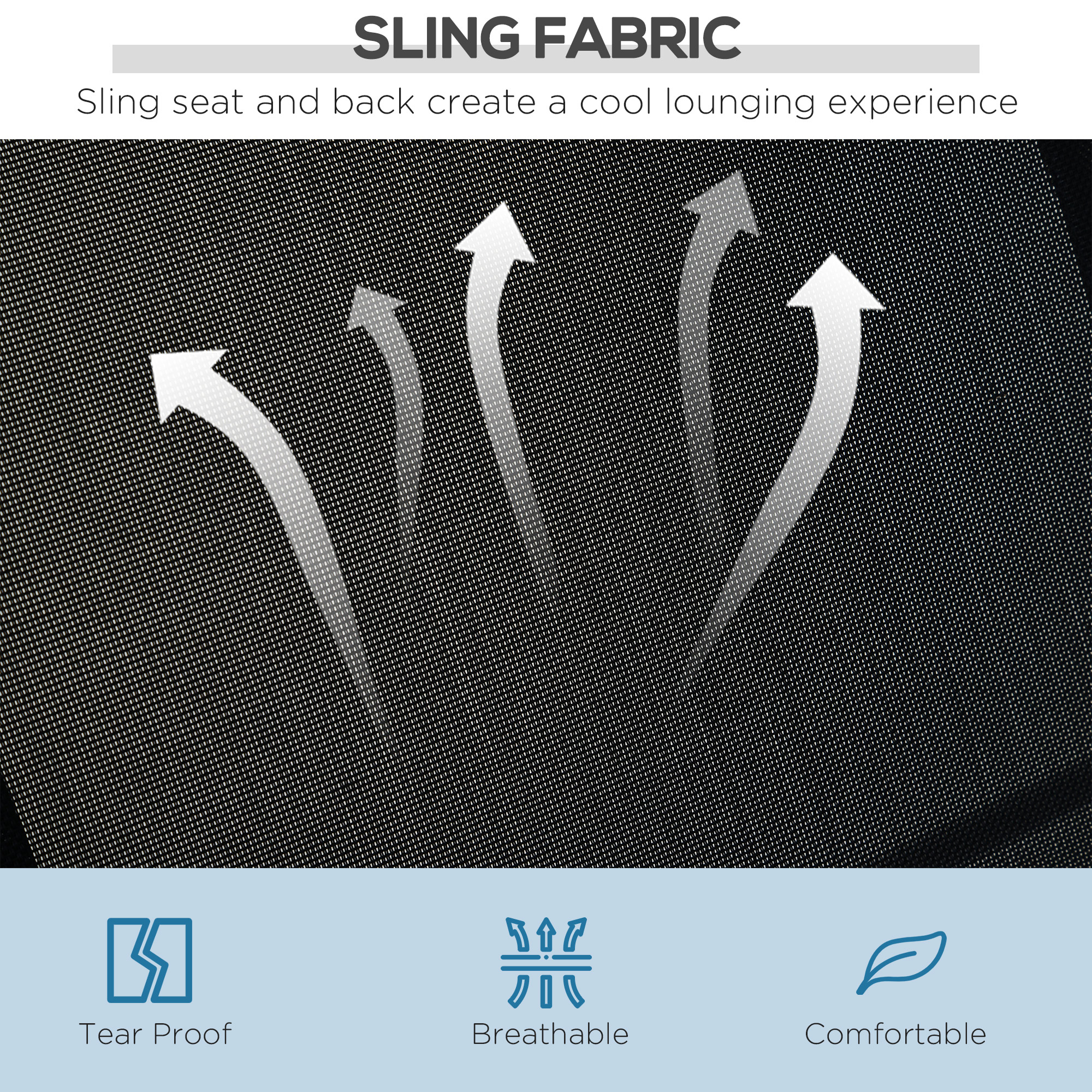 Outsunny 3-zits schommelzitje 171cm x 108cm x 154cm