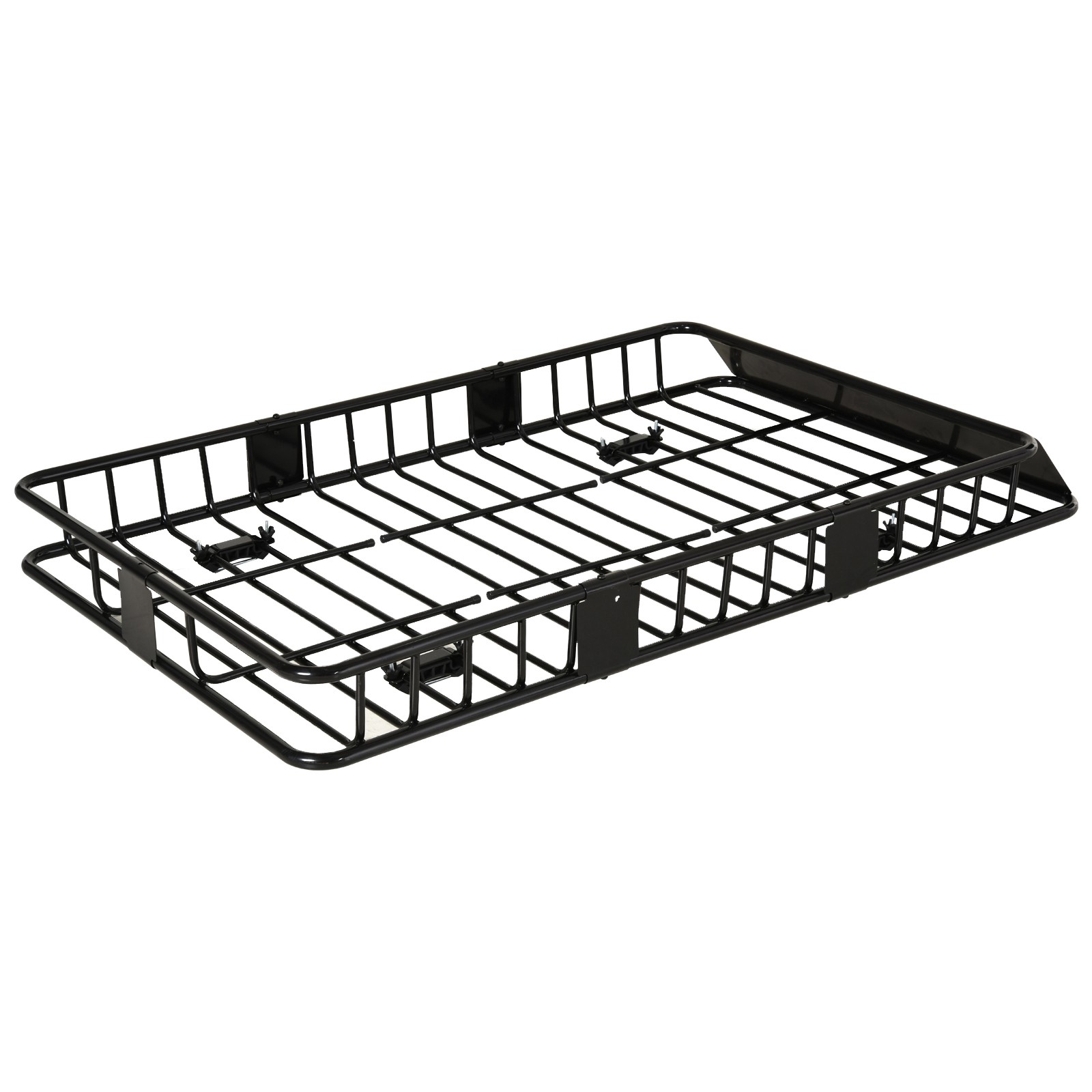 HOMCOM Universele dakkoffer autodakdrager dakbagagerek bagagemand bagagerek plank metaal zwart 162 x 99 x 16 cm | Aosom.de