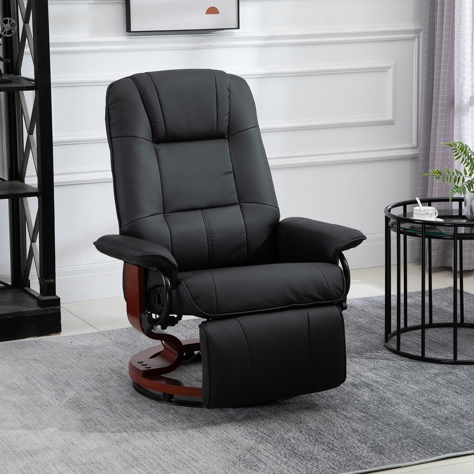 HOMCOM Relax TV-stoel fauteuil zwart