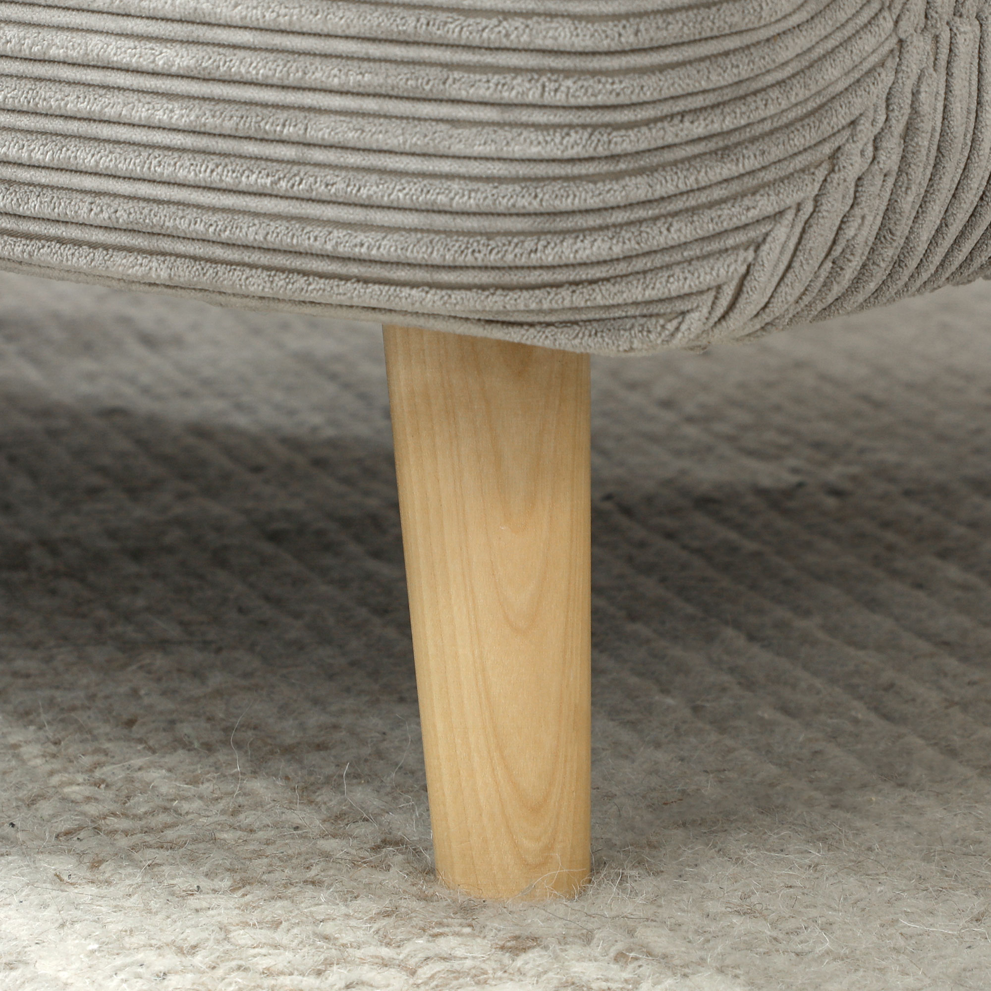 HOMCOM 2-in-1 Slaapstoel Logeerbed, verstelbare hoofdsteun in corduroylook 82 cm x 89 cm x 83 cm Grijs