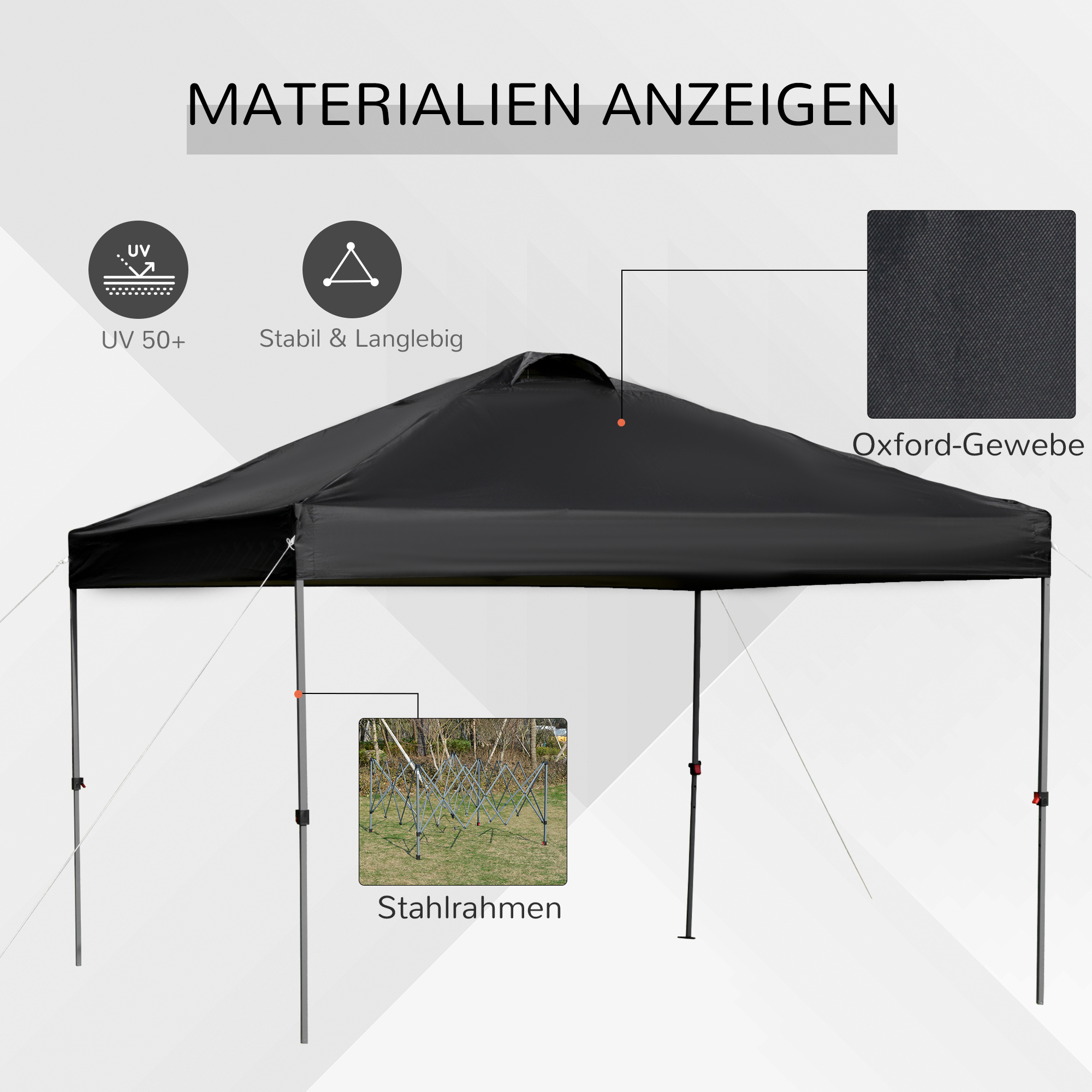 Outsunny tuinpaviljoen partytent