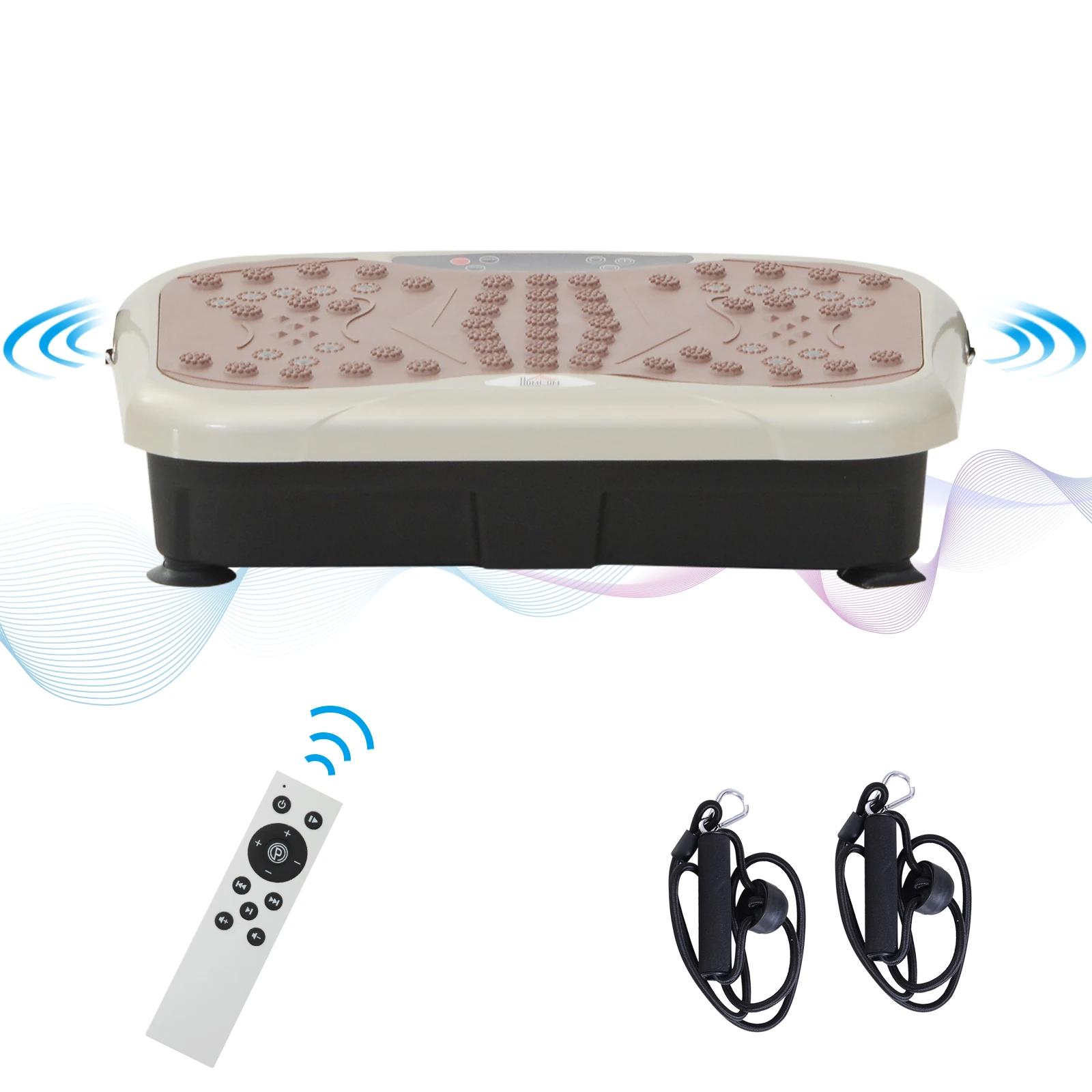 HOMCOM Trilplaat vibratietrainer vibratieapparaat afstandsbediening LED-display
