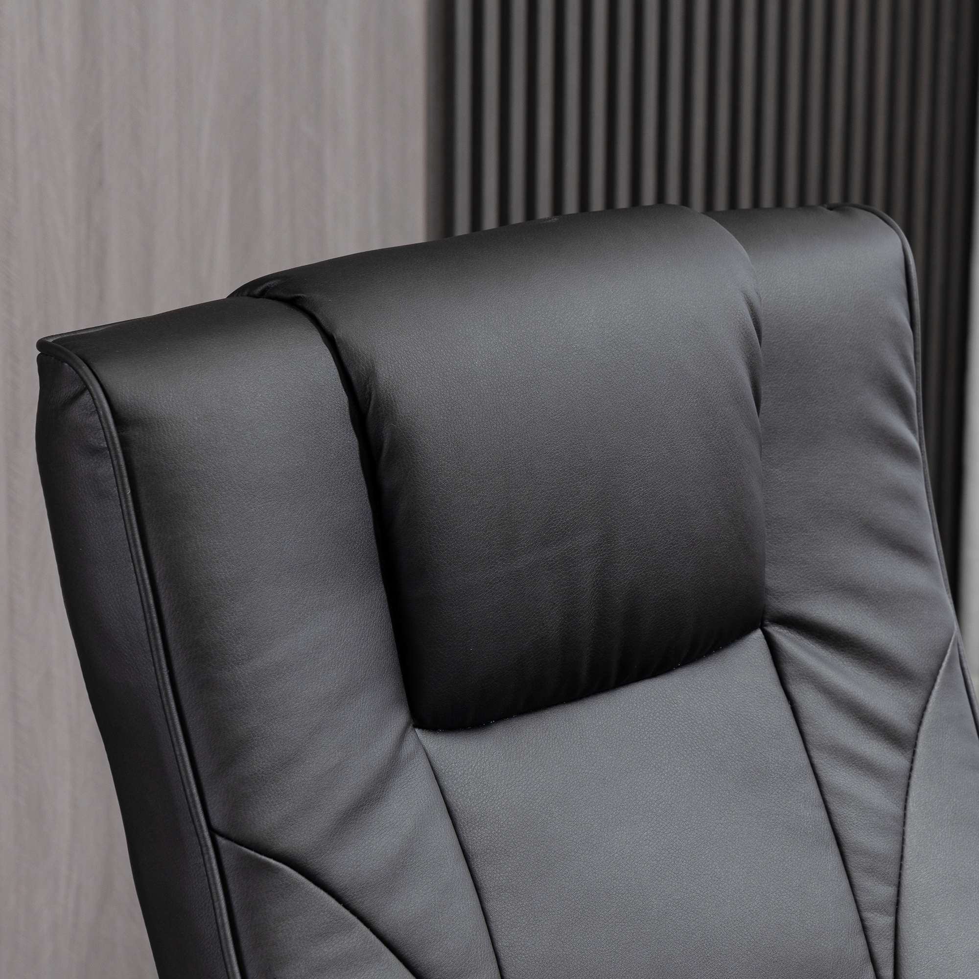 HOMCOM massagestoel relaxfauteuil met voetenbank relax ligbed relaxfauteuil zwart