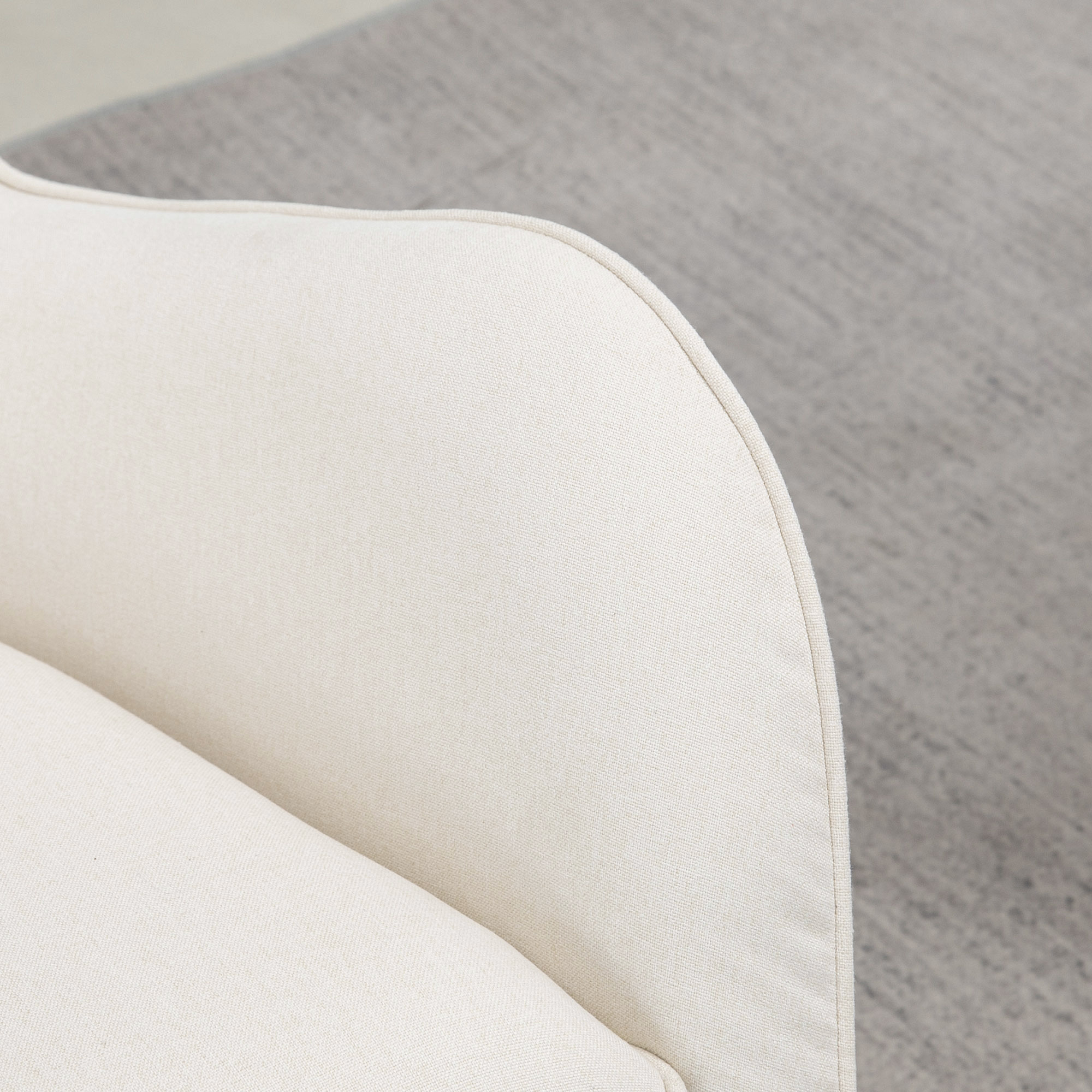 HOMCOM Schommelstoel in Scandinavisch design - Relaxfauteuil met knopsteekdetailing, 69 cm x 90 cm x 100 cm, Crème + Natuur + Zwart