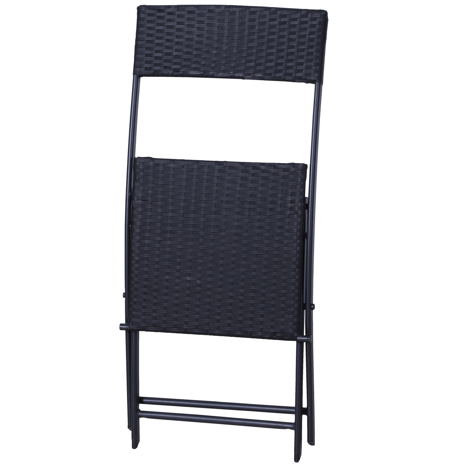 Outsunny 3-delig poly-rotan Bistro zitgroep tafel-stoel set tuinset tuinmeubels