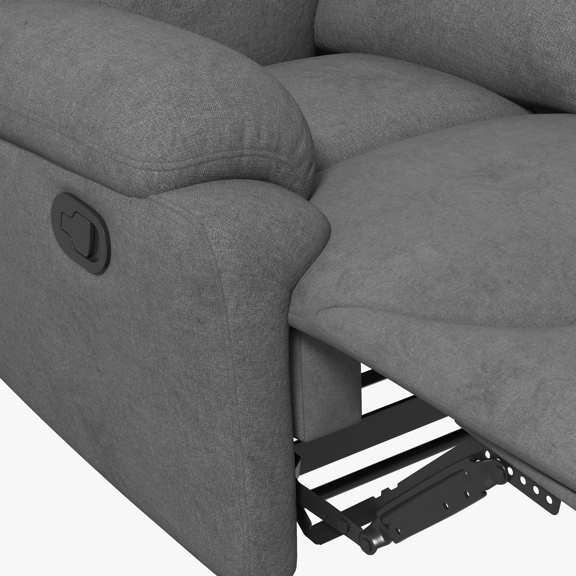 HOMCOM Relaxstoel, TV-stoel met ligfunctie en stoffen bekleding
