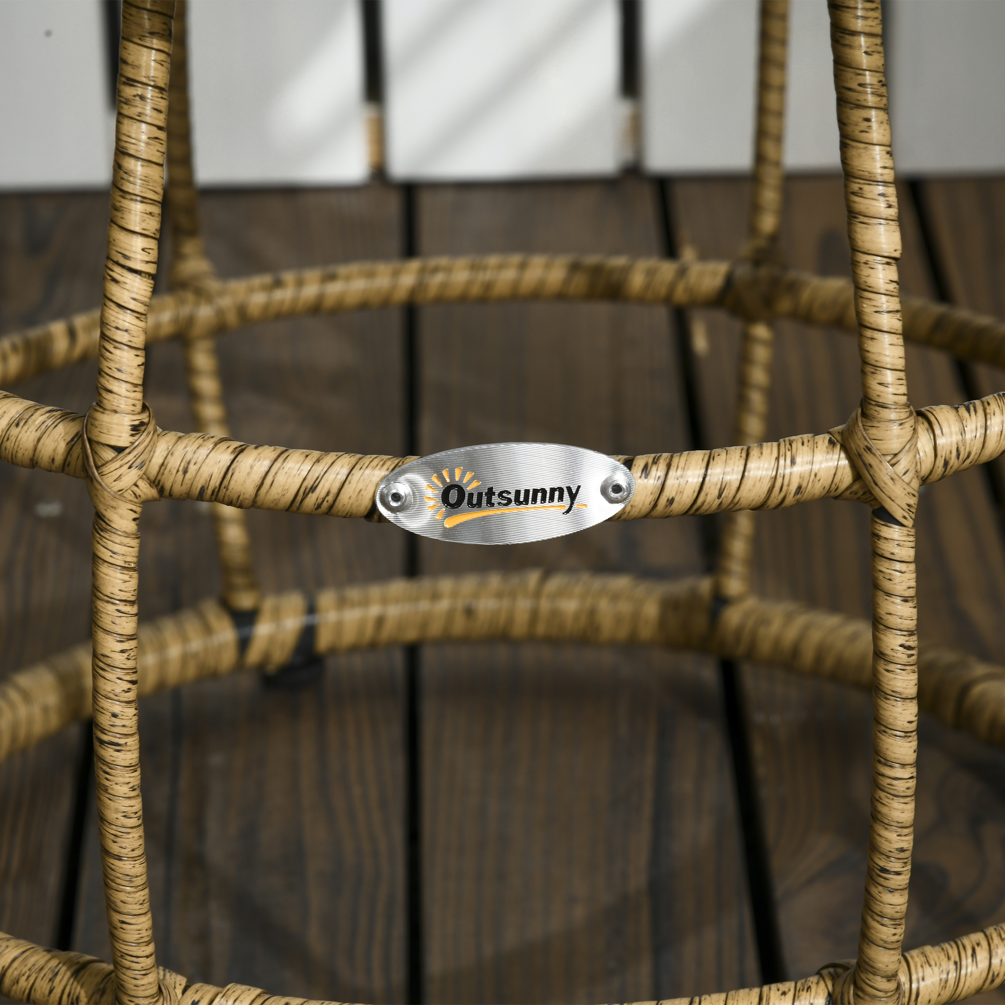 Outsunny rotan tuinmeubelset 3-delig. Zitgroep met kussens voor terras balkon