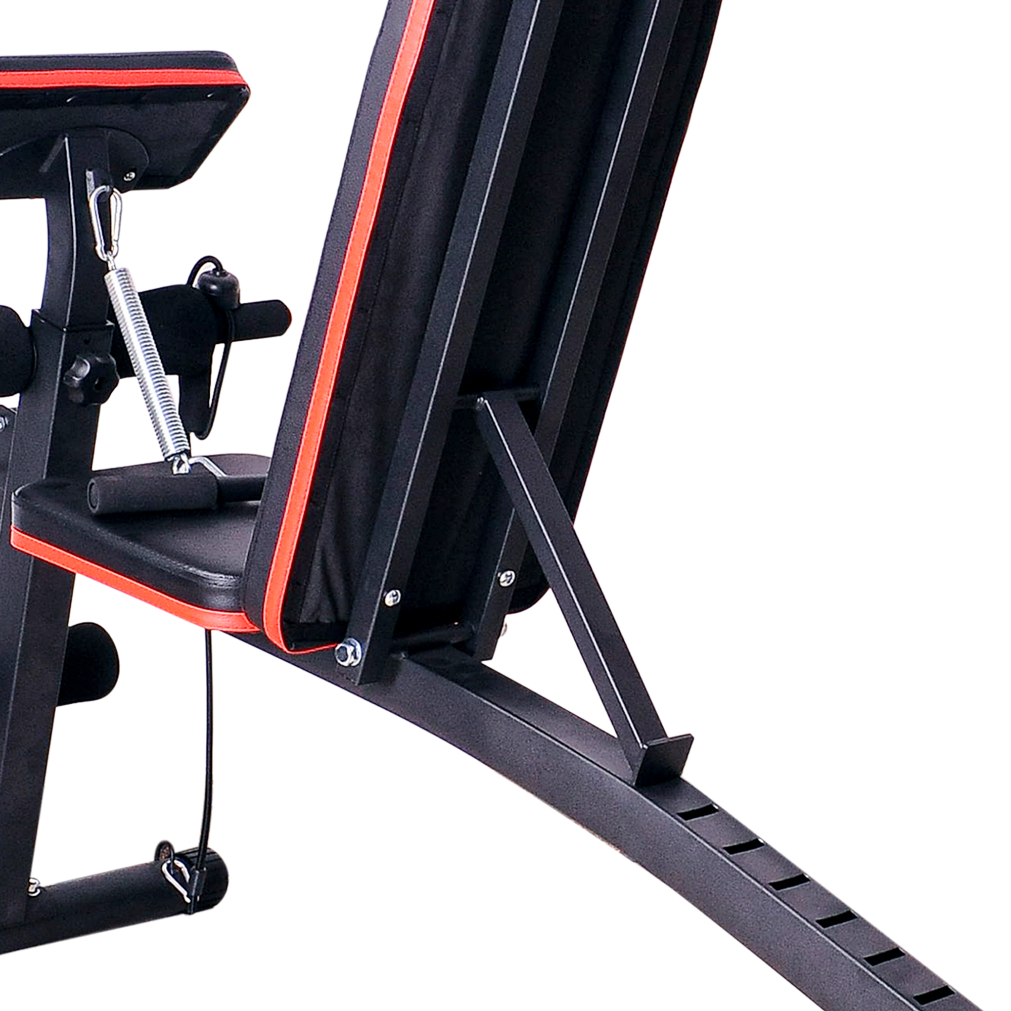 HOMCOM Multifunctionele halterbank krachtstation trainingsbank tot 120 kg zwart