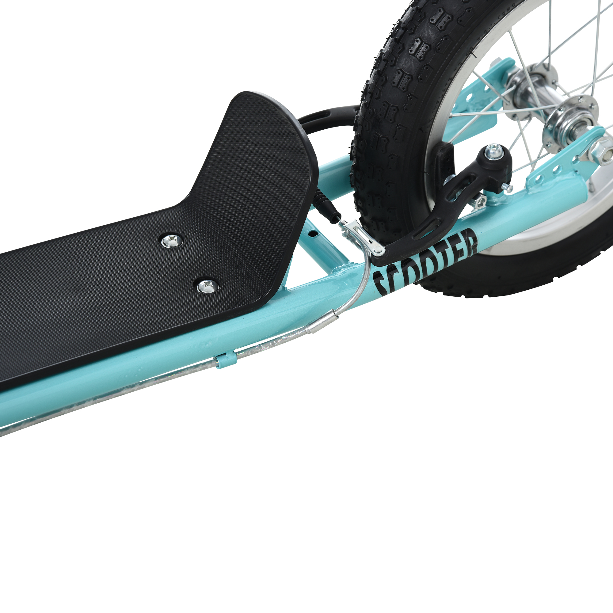 HOMCOM kinderscooter stuur verstelbare step step stadsscooter kinderstep kickboard met luchtbanden 12 inch vanaf 5 jaar blauw 120 x 58 x 75-80 cm