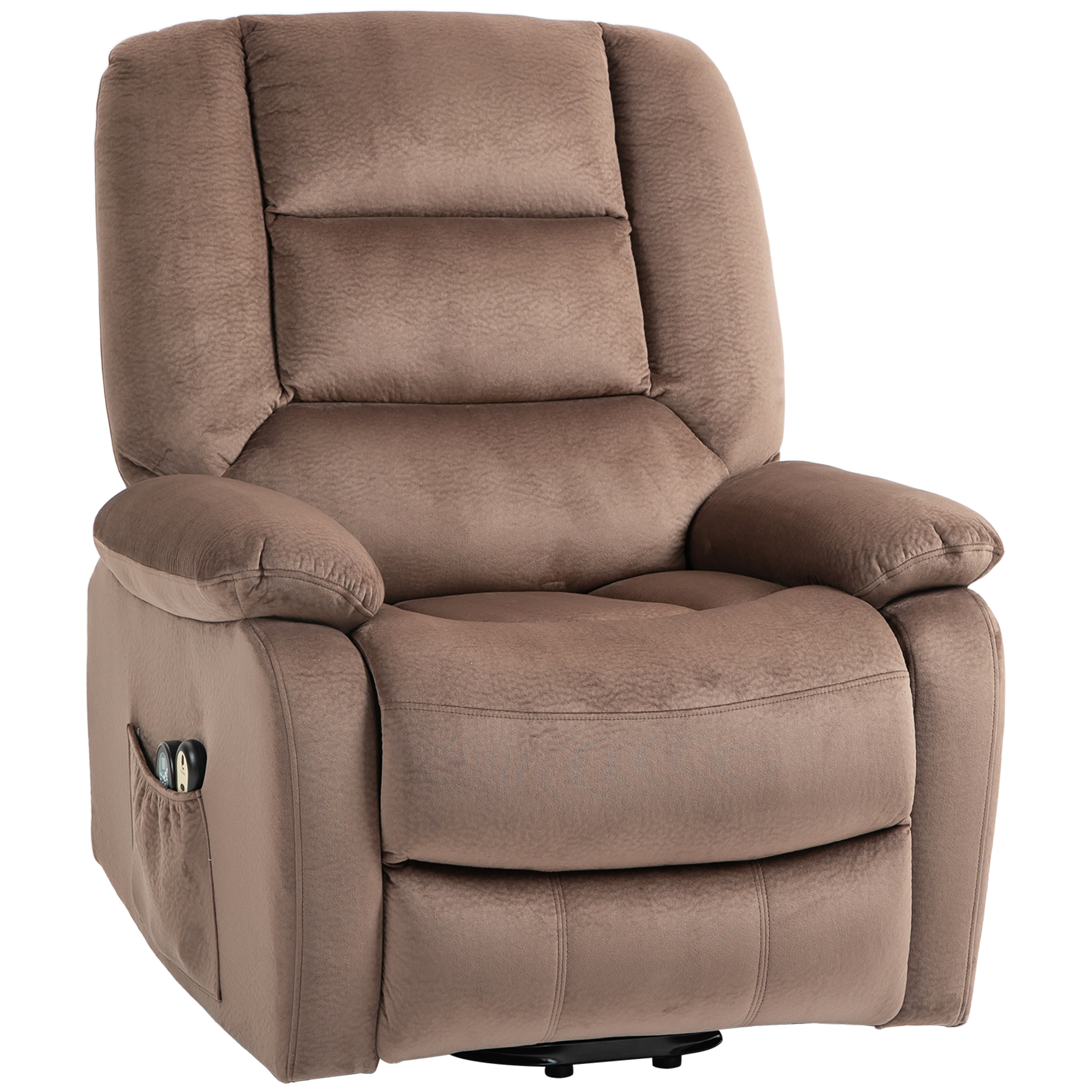HOMCOM Opstastoel met Massagefunctie, 90x93x110cm, Bruin