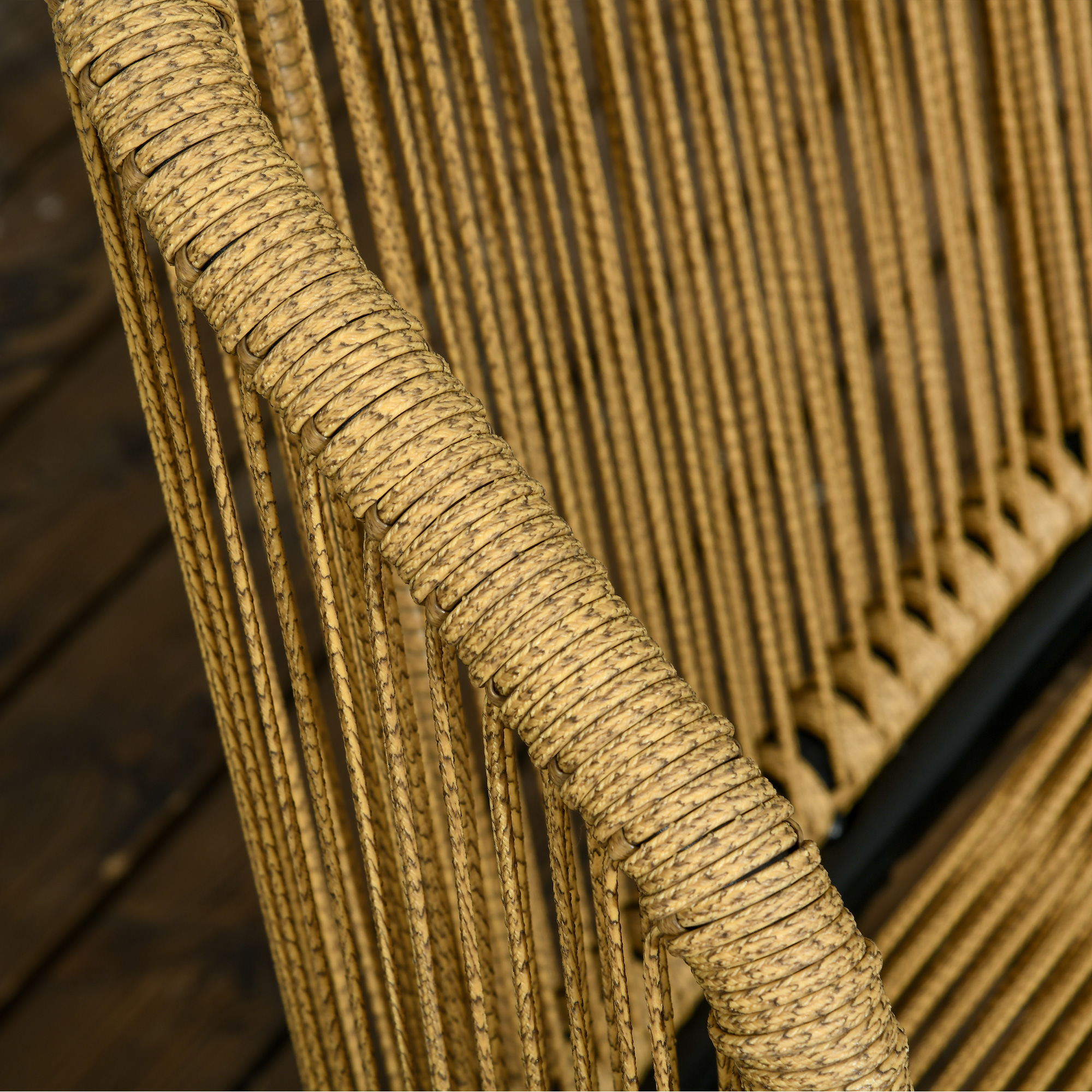 Outsunny Rattan Terrasmeubelset, 3-delig, zit- en rugkussens, kunstrattan, metalen frame, groen