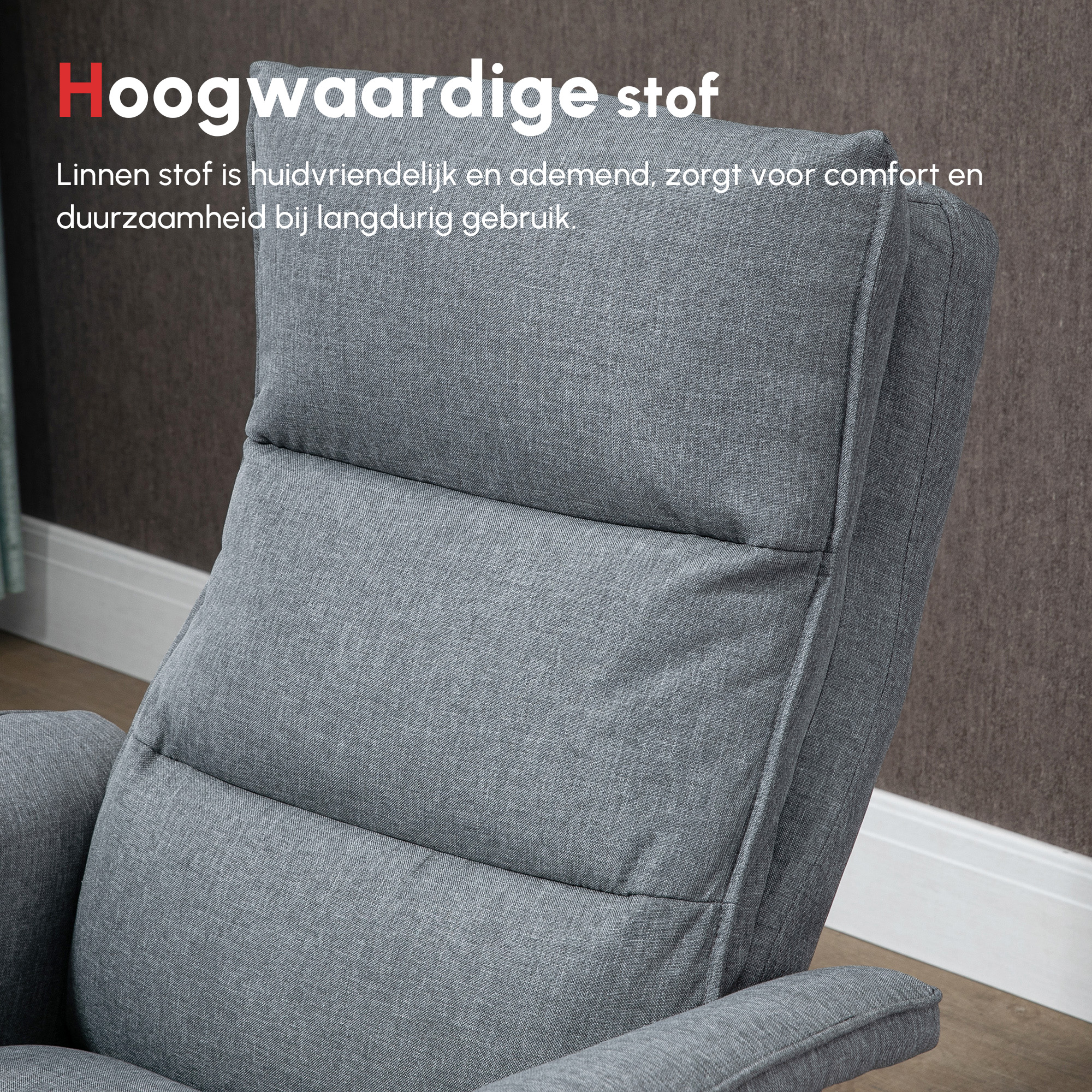 HOMCOM Massage Bureaustoel met Voetenbank, 8 Vibratiekoppen, 1 Afstandsbediening, 1 Zijvak, Grijs