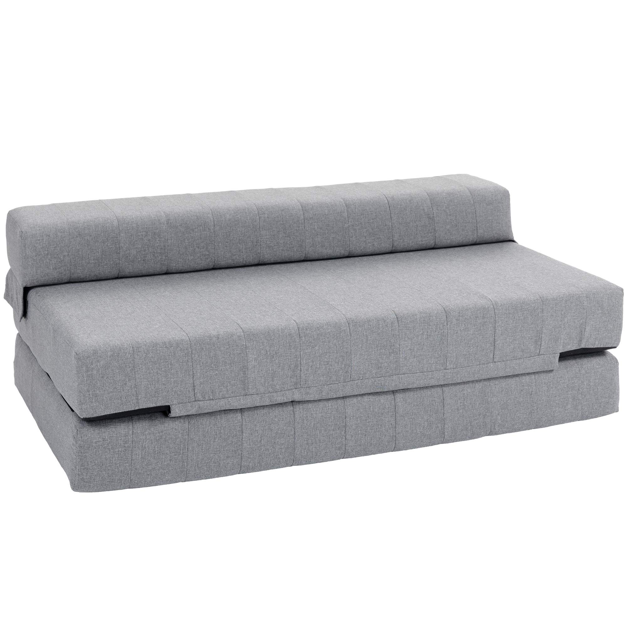 HOMCOM Opvouwbare Gastenbed Stoel, Slaapbank, Opvouwbaar, tot 250 kg, 138x80x50 cm, Grijs