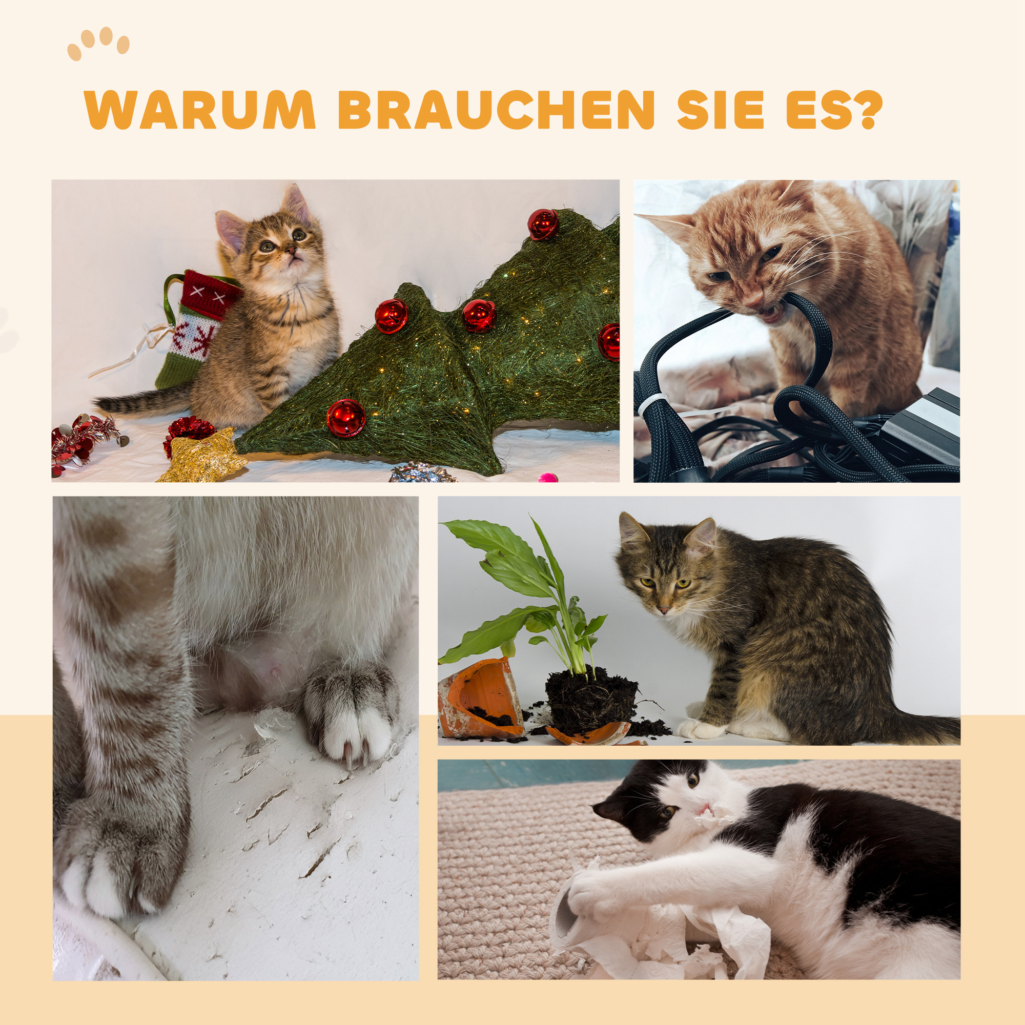 PawHut Kattenloopband, 91 cm, met Rem en Krabmat, Ideaal voor Gezonde Beweging van uw Kat, Walnoot