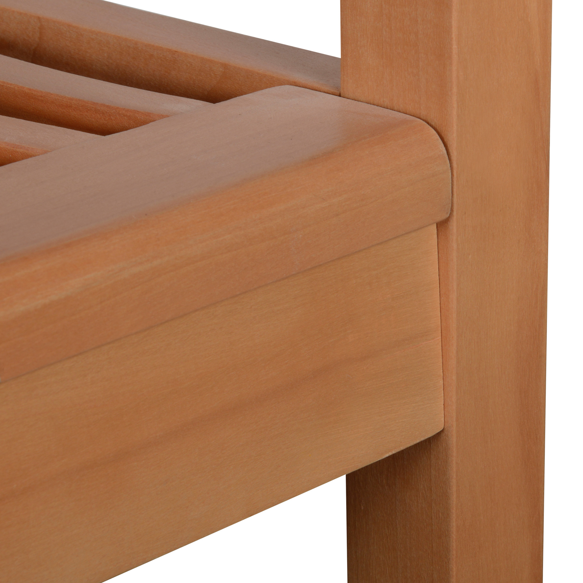 Outsunny 2-persoons tuinbank, populier, geel, 126,8 x 62 x 91,3 cm