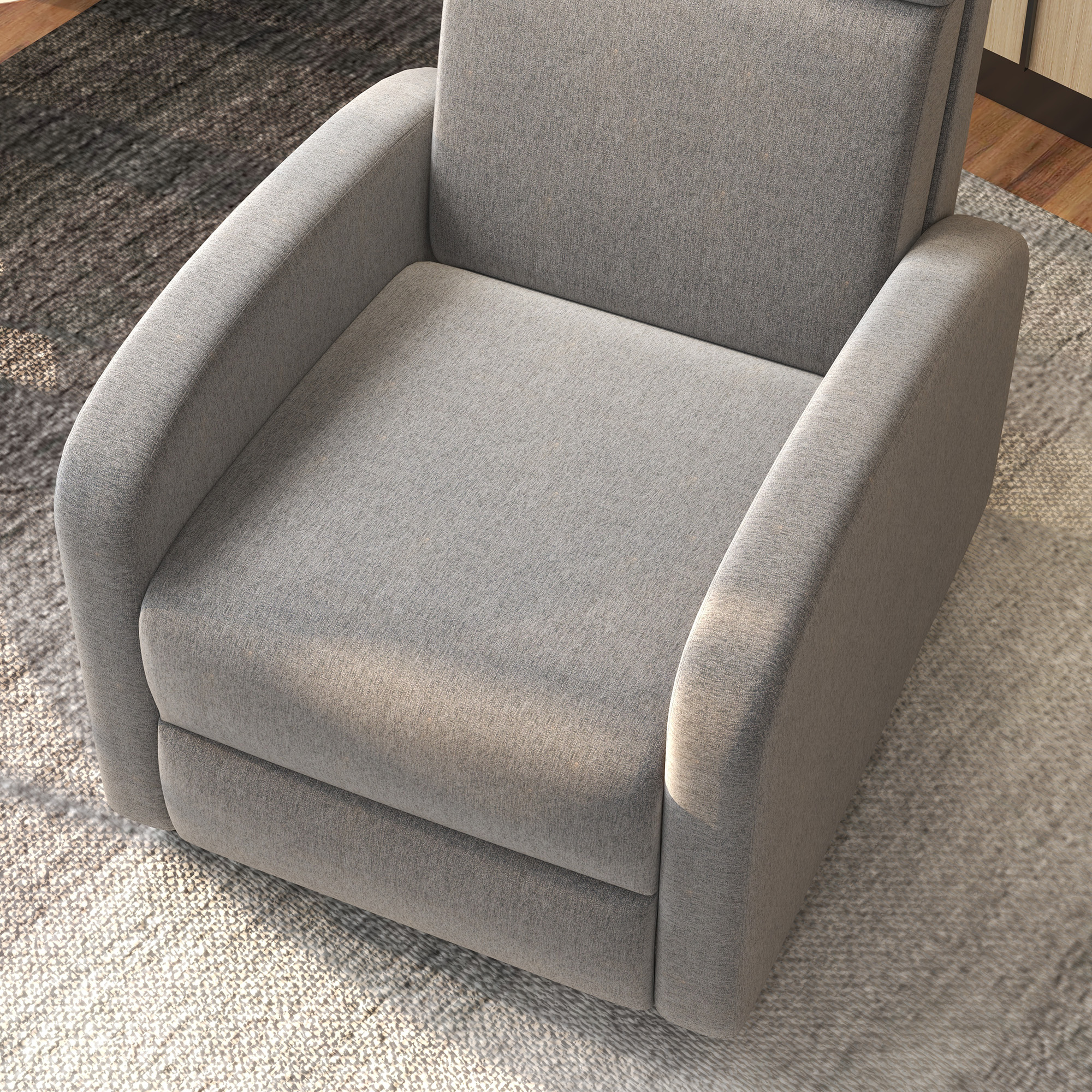 HOMCOM Relaxstoel TV-stoel, uitklapbare voetensteun, kantelbaar tot 160°, 64 x 86 x 102 cm, Grijs