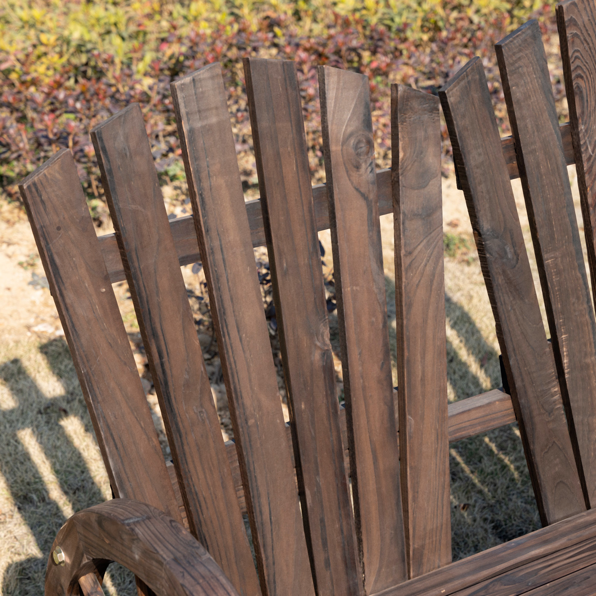 Tuinbank met armleuningen zitbank tuinmeubelen massief hout donkerbruin
