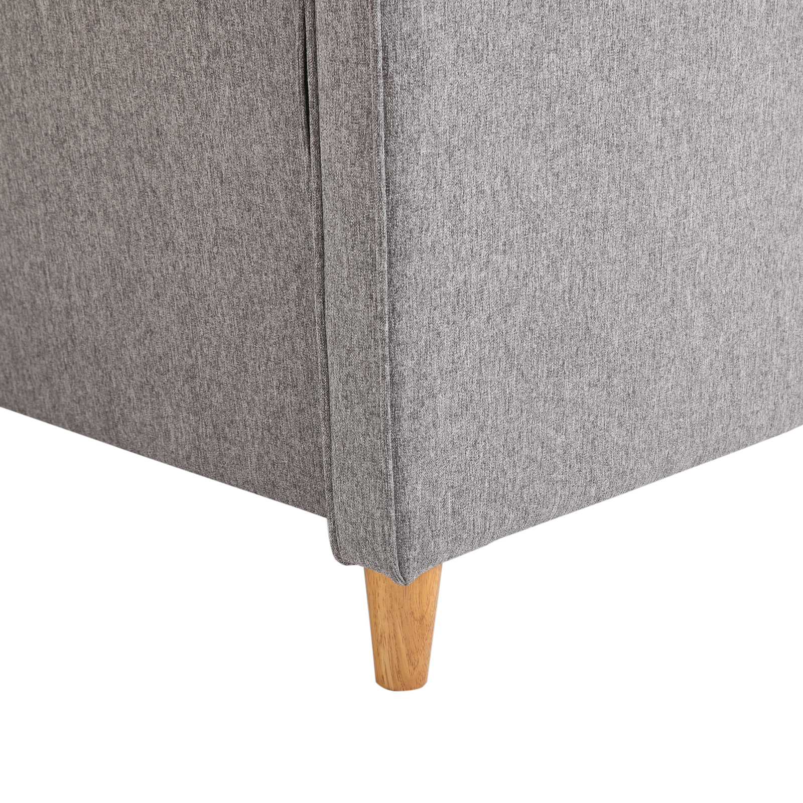 HOMCOM® tweezitsbank | Afneembare kussens | Linnen, schuimstof, rubberhout | Lichtgrijs | 141 x 65 x 78 cm | Aosom.de