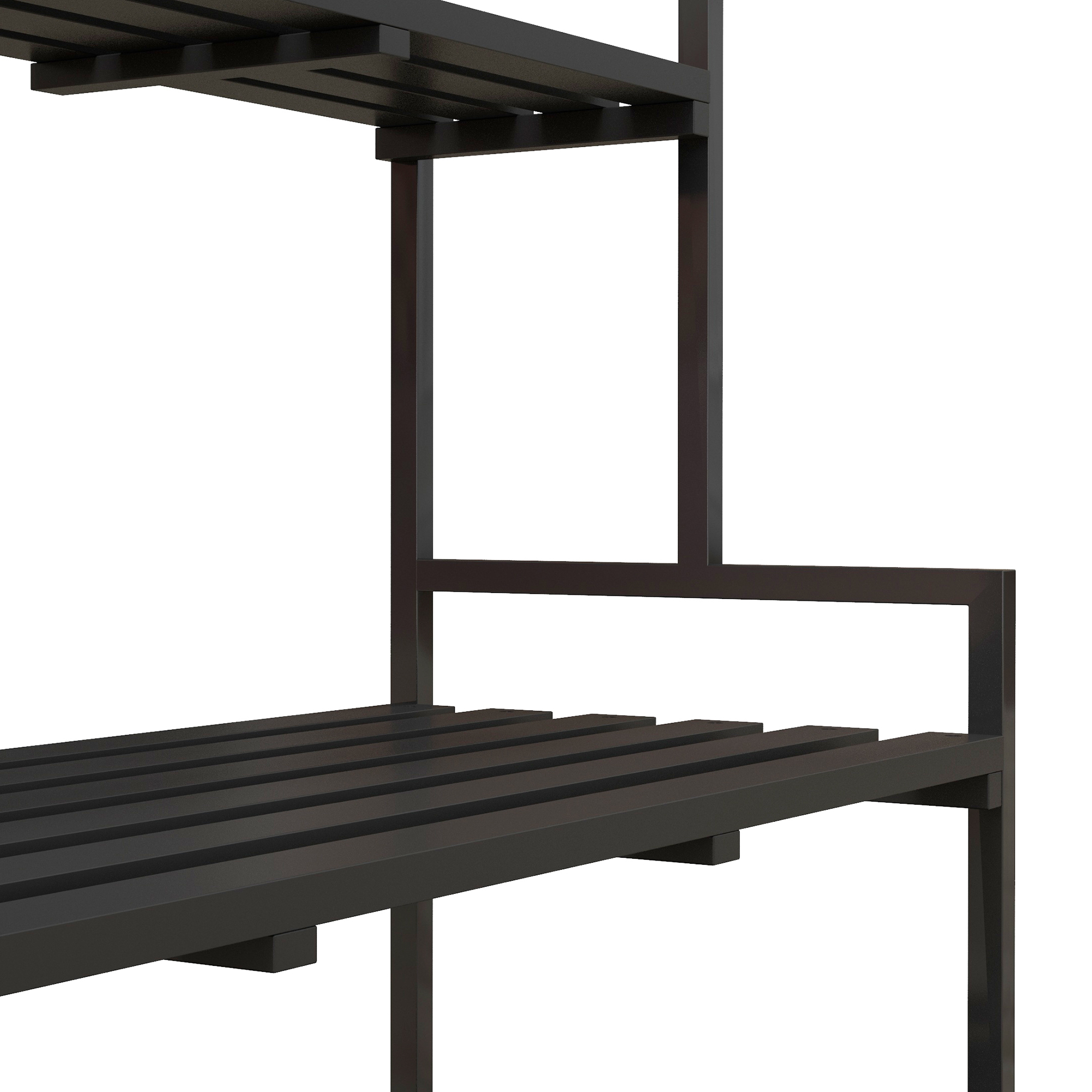 Outsunny Bloemenstandaard, 3 niveaus, 6 haken, voor binnen en buiten, metalen frame, 170H x 110L x 50B cm, zwart