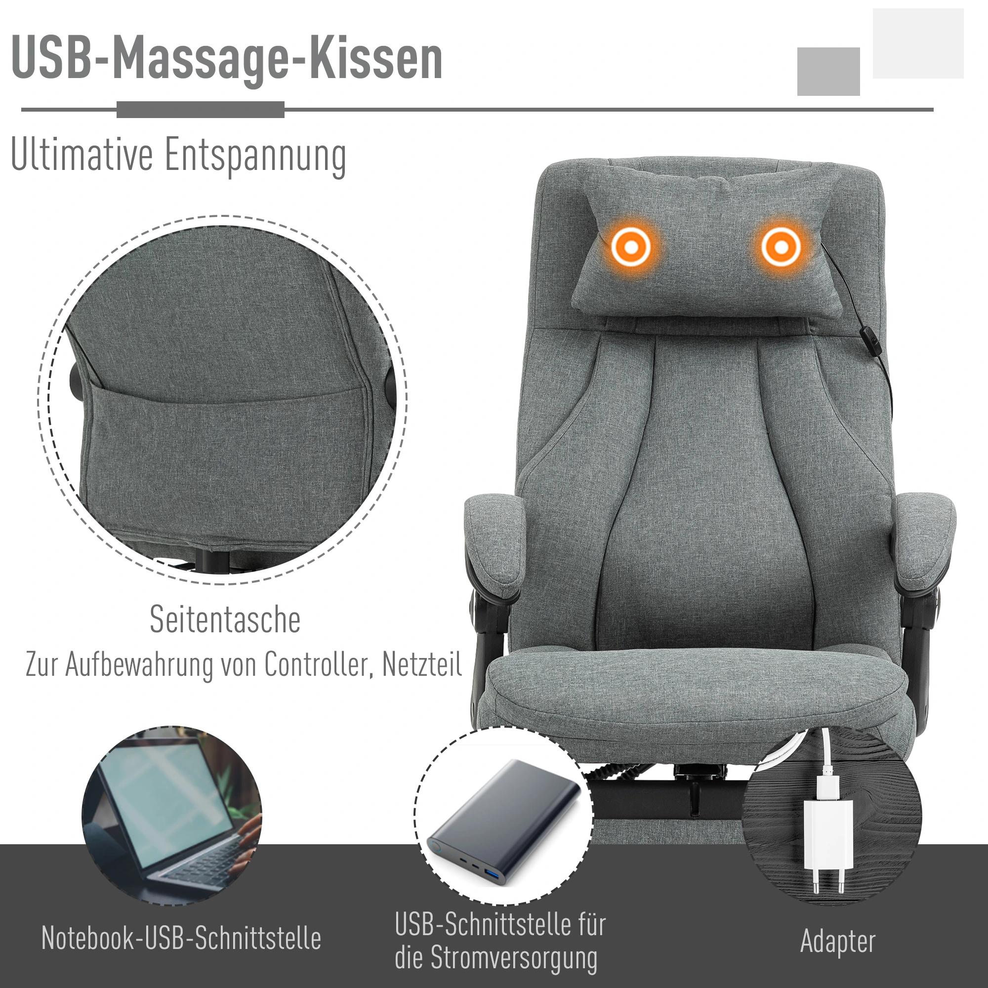 Vinsetto kantoorstoel massage in hoogte verstelbare directiestoel