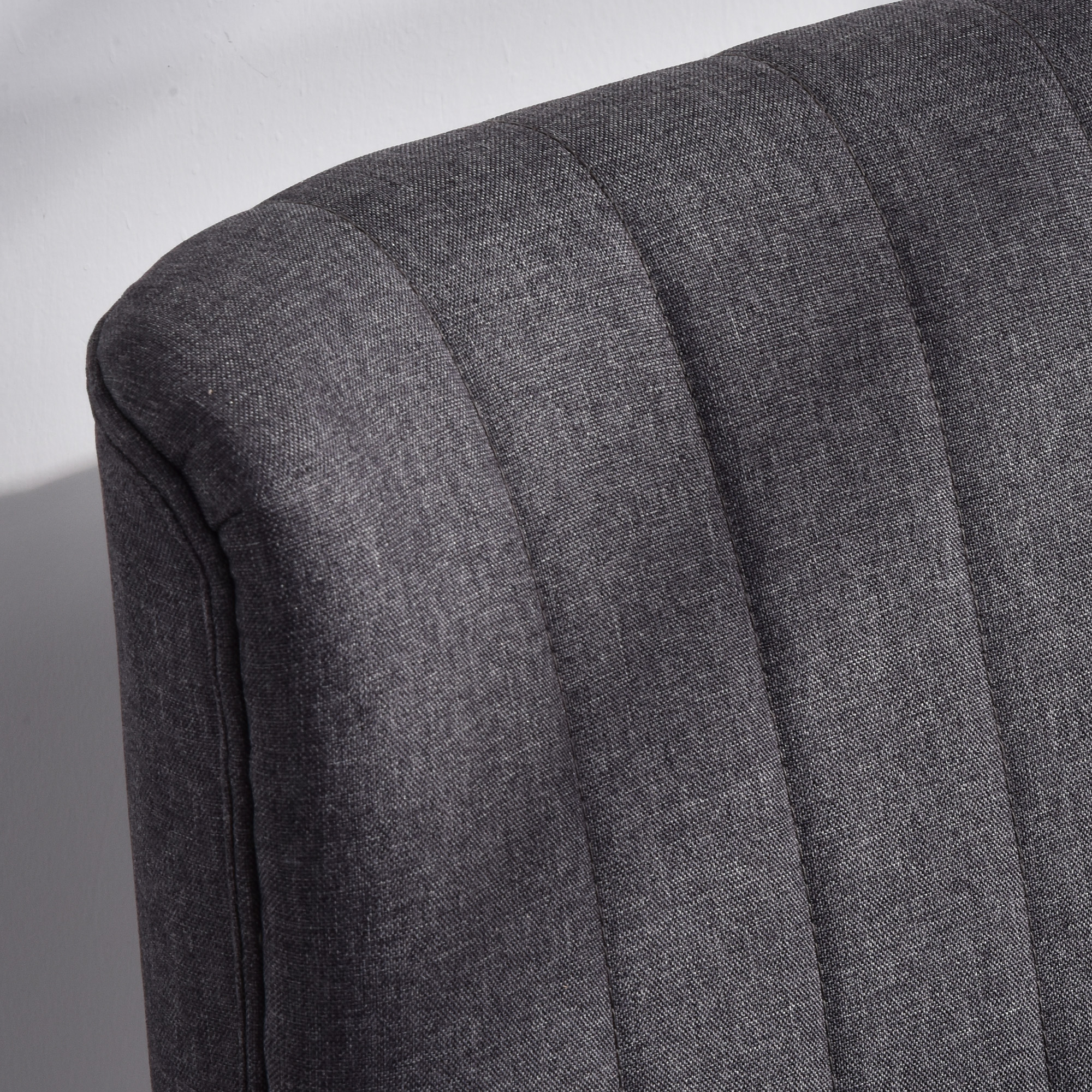 HOMCOM Sofa Retrodesign 2-zitsbank, houten poten, 117 cm x 56,5 cm x 77 cm, Donkergrijs