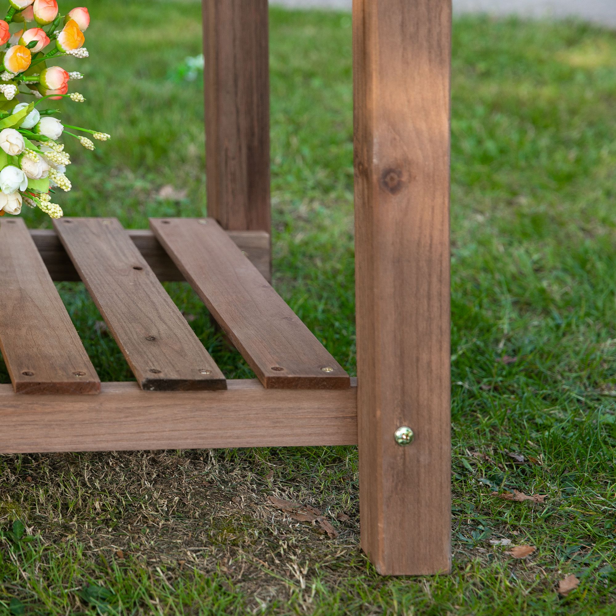 Outsunny verhoogd bed 123cm x 54cm x 74cm