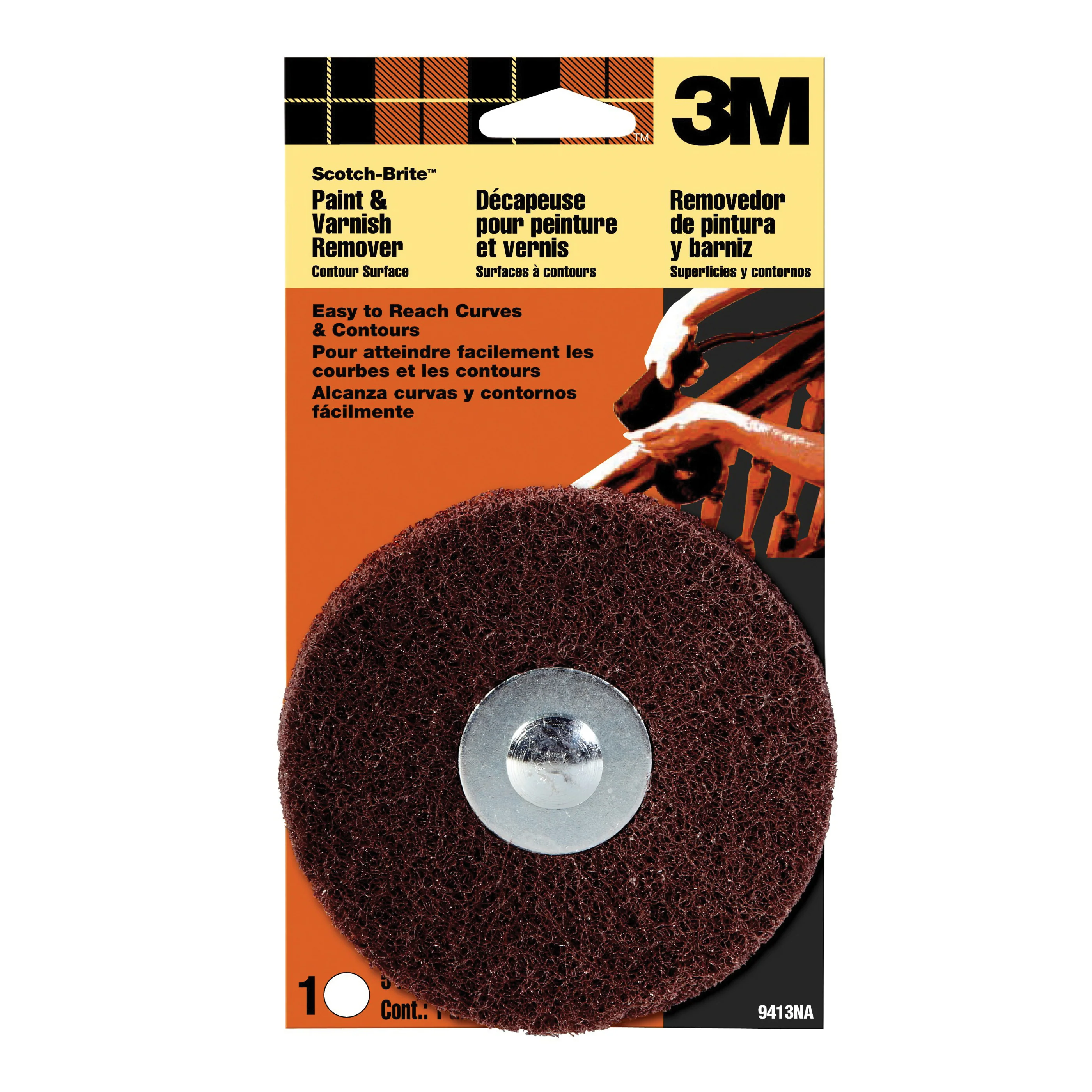 3M Scotch-Brite 9413NA ~ Contour Surface Paint & Varnish Remover