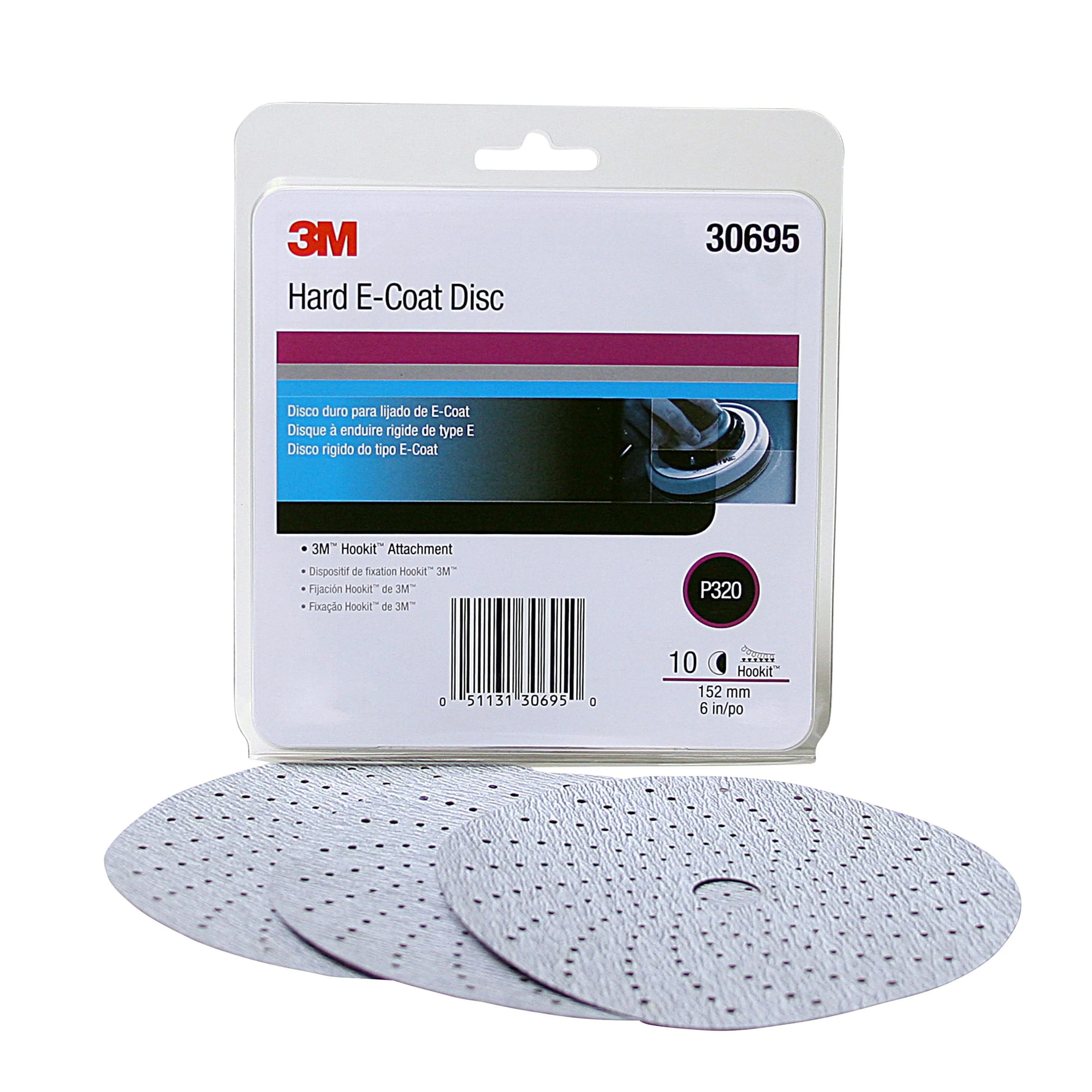 3M 30695  ~  30695,Hk Hard E-Coat Disc,337U,6xNo Hole,P320 30695