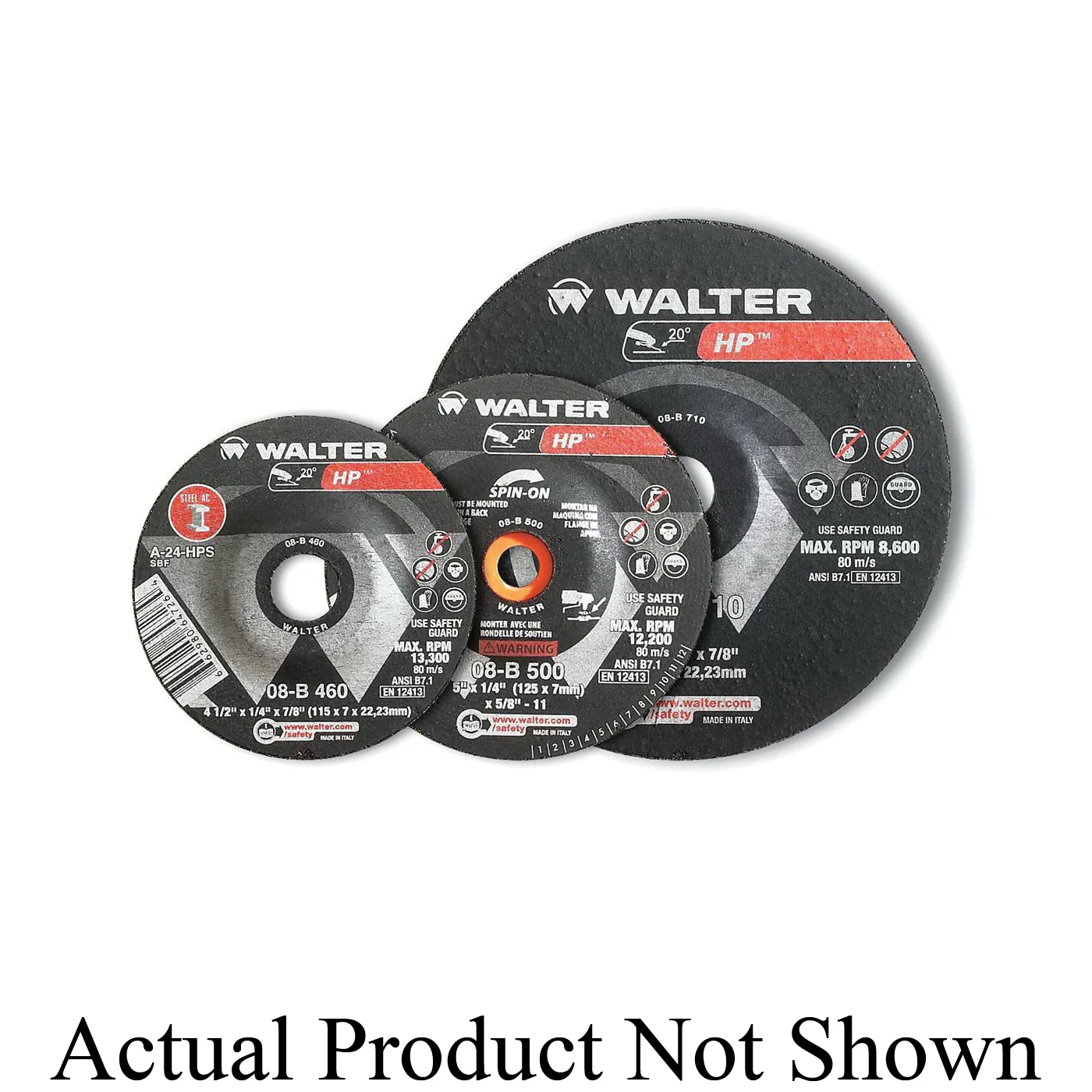 WALTER 08B717 ~ 7X1/8 5/8-11 Hp Wheels