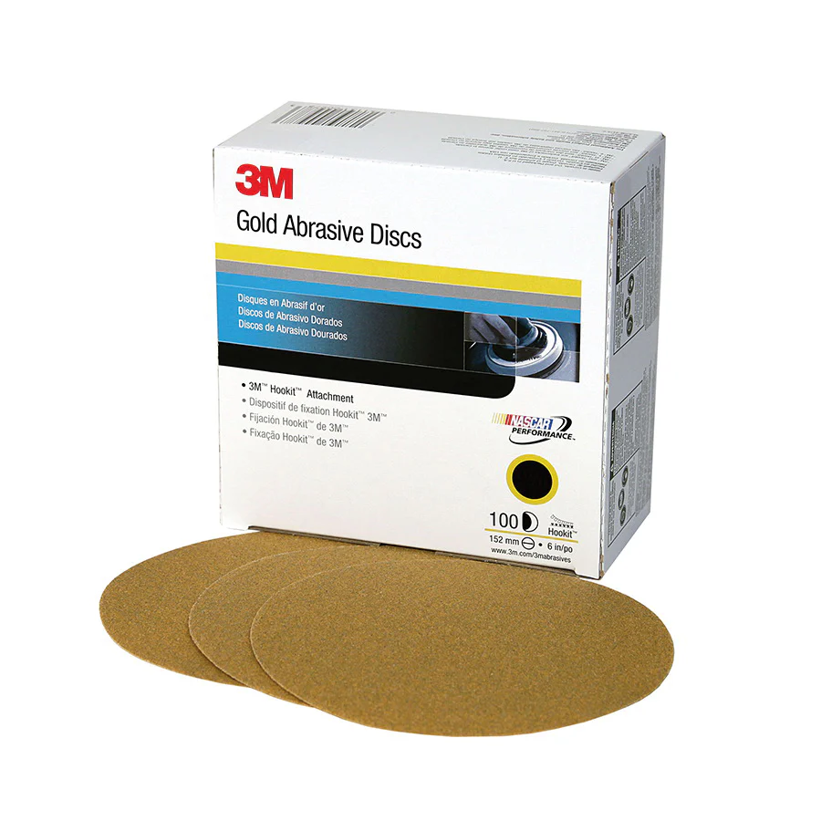 3M 00980  ~  6 Inch x Non-Vacuum 236U Aluminum Oxide 150 Grit Paper Velcro Disc