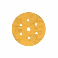 3M 01077  ~  6 Inch x Vacuum - 6 + 1(5/8 Inch) 216U Aluminum Oxide 240 Grit Paper Velcro Disc