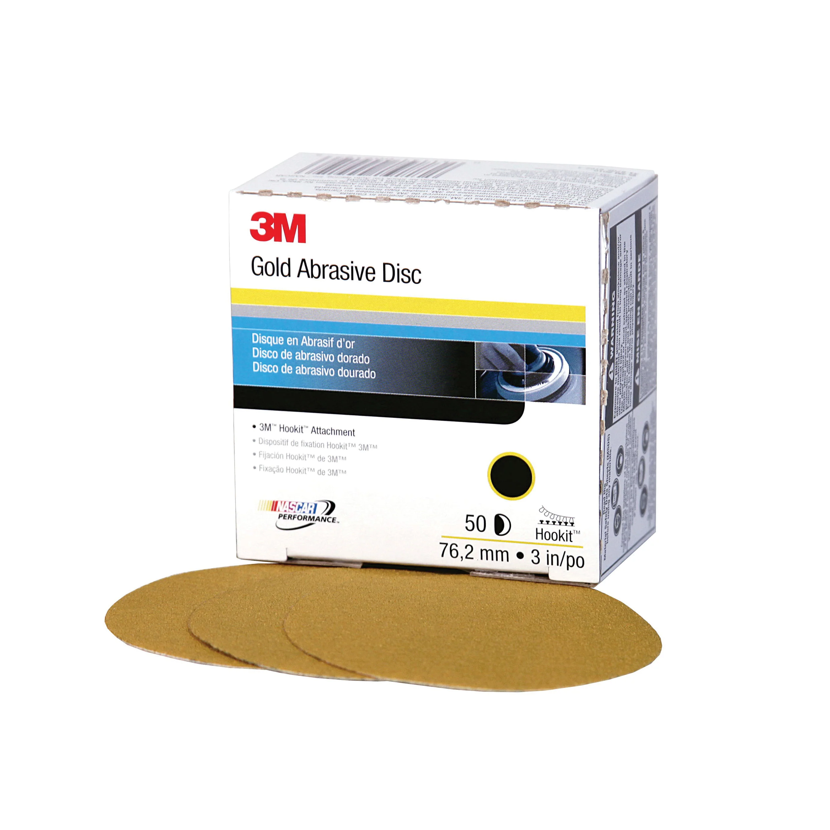 3M 00919  ~  3 Inch x Non-Vacuum 236U Aluminum Oxide 120 Grit Velcro Paper Disc