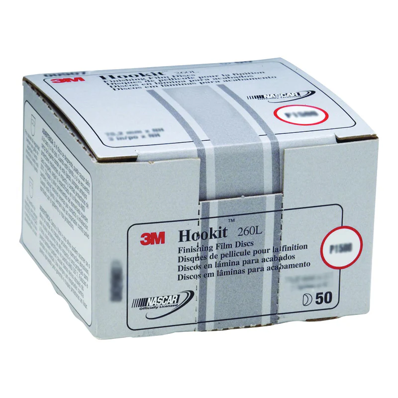 3M 00968  ~  Velcro Film Disc 260L Aluminum Oxide 1500 Grit (6 Inch x Non-Vacuum)