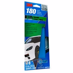 3M 31577-8  ~  Blue Sandpaper 180 Grit - 3.66 Inch x 9 Inch