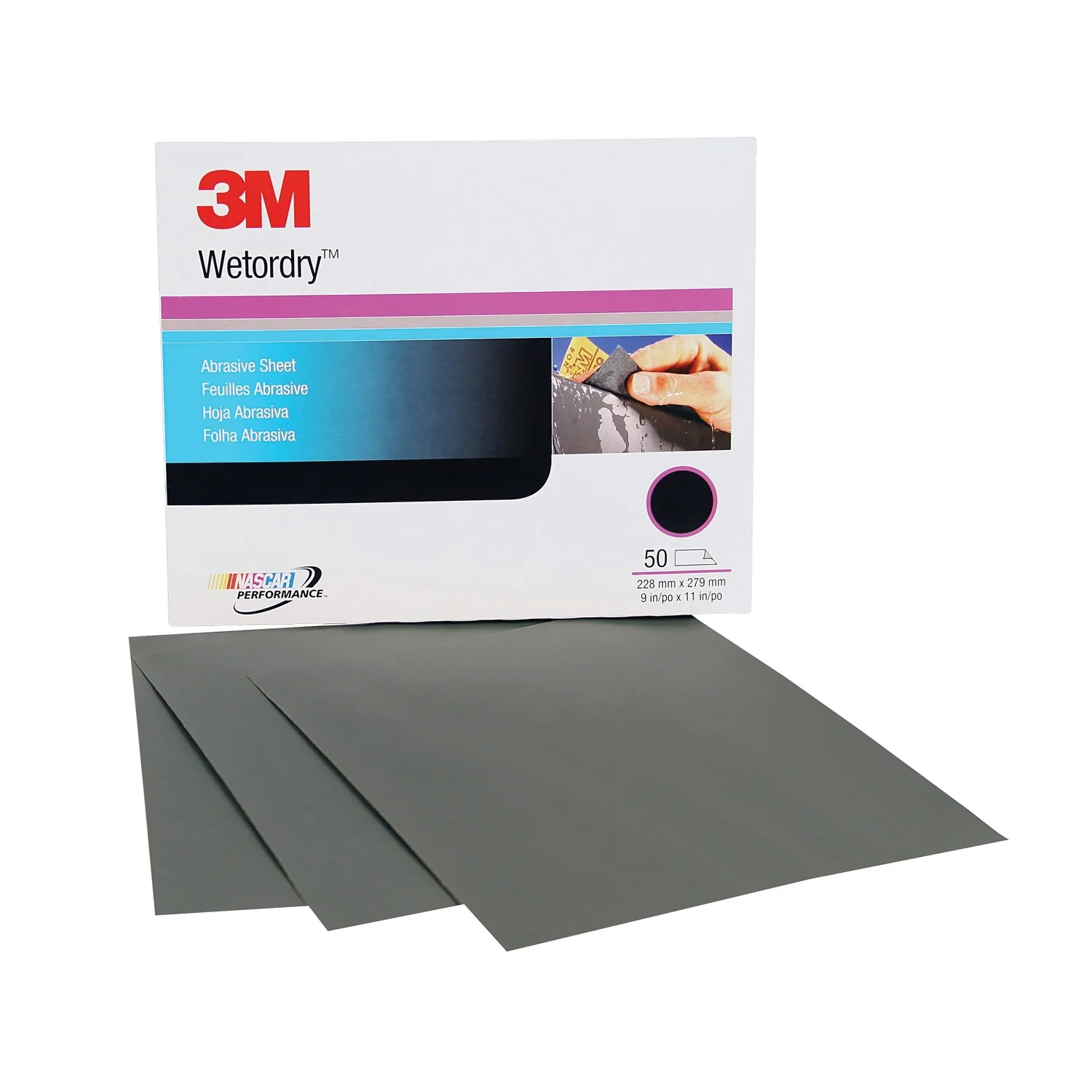 3M 02040  ~  Wetordry Sandpaper 320 Grit Aluminum Oxide 213Q A-Weight (9 Inch x 11 Inch)