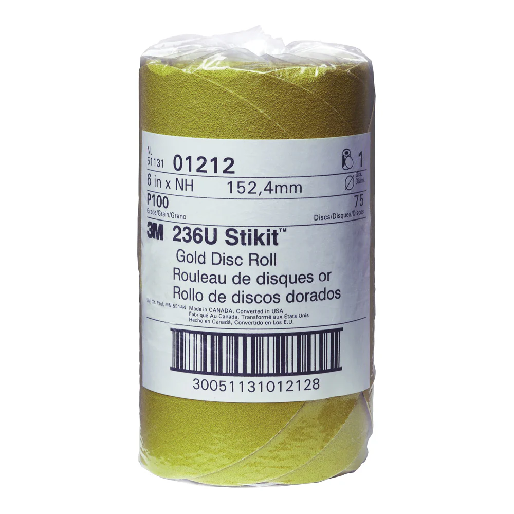 3M 01212  ~  Self Adhesive Paper (PSA) Discs 6 Inch 236U Material Aluminum Oxide in 100 Grit