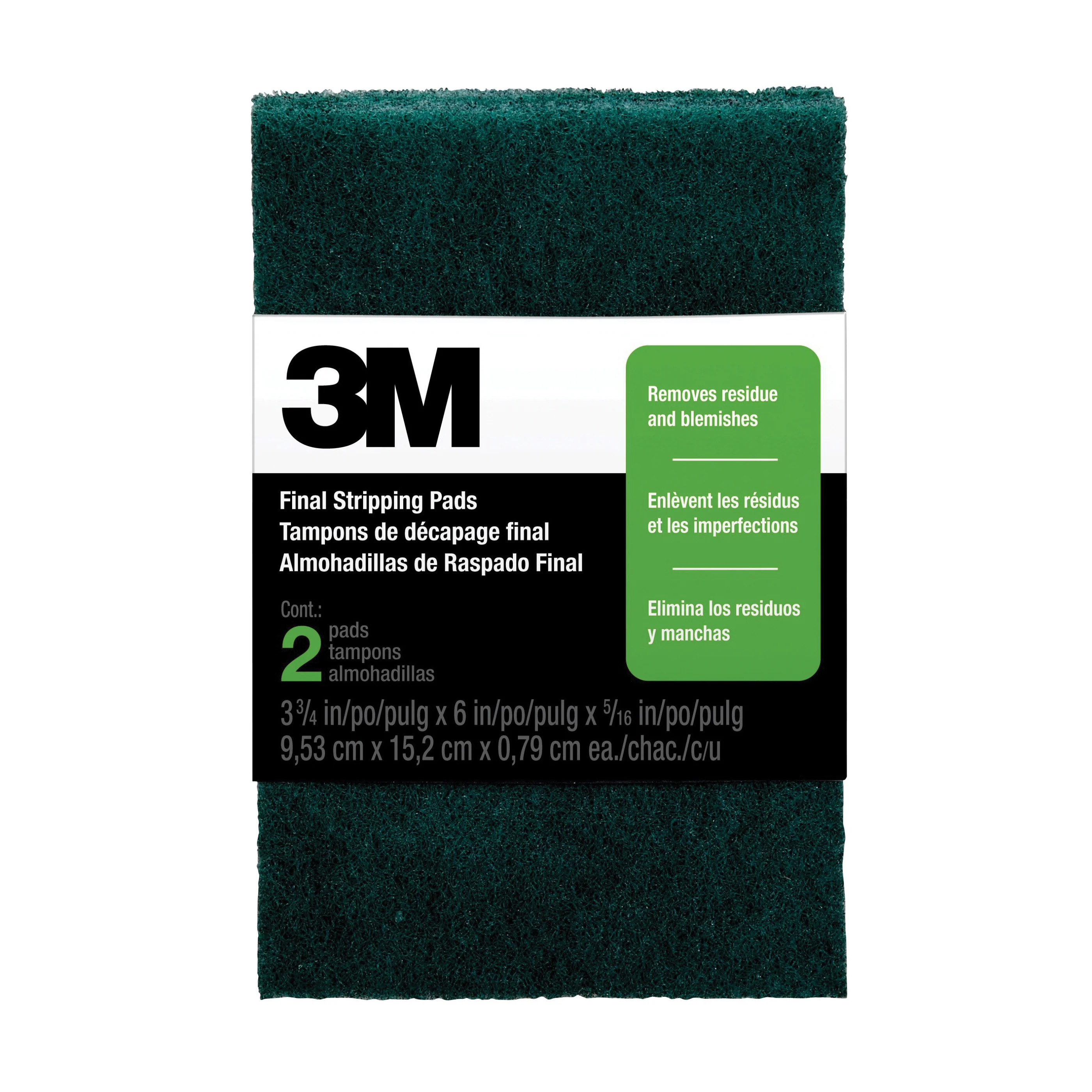 3M 10113NA  ~  Final Stripping Pads 10113NA #0 Fine Open Stock (3-3/4 in x 6 in x 5/16 in)