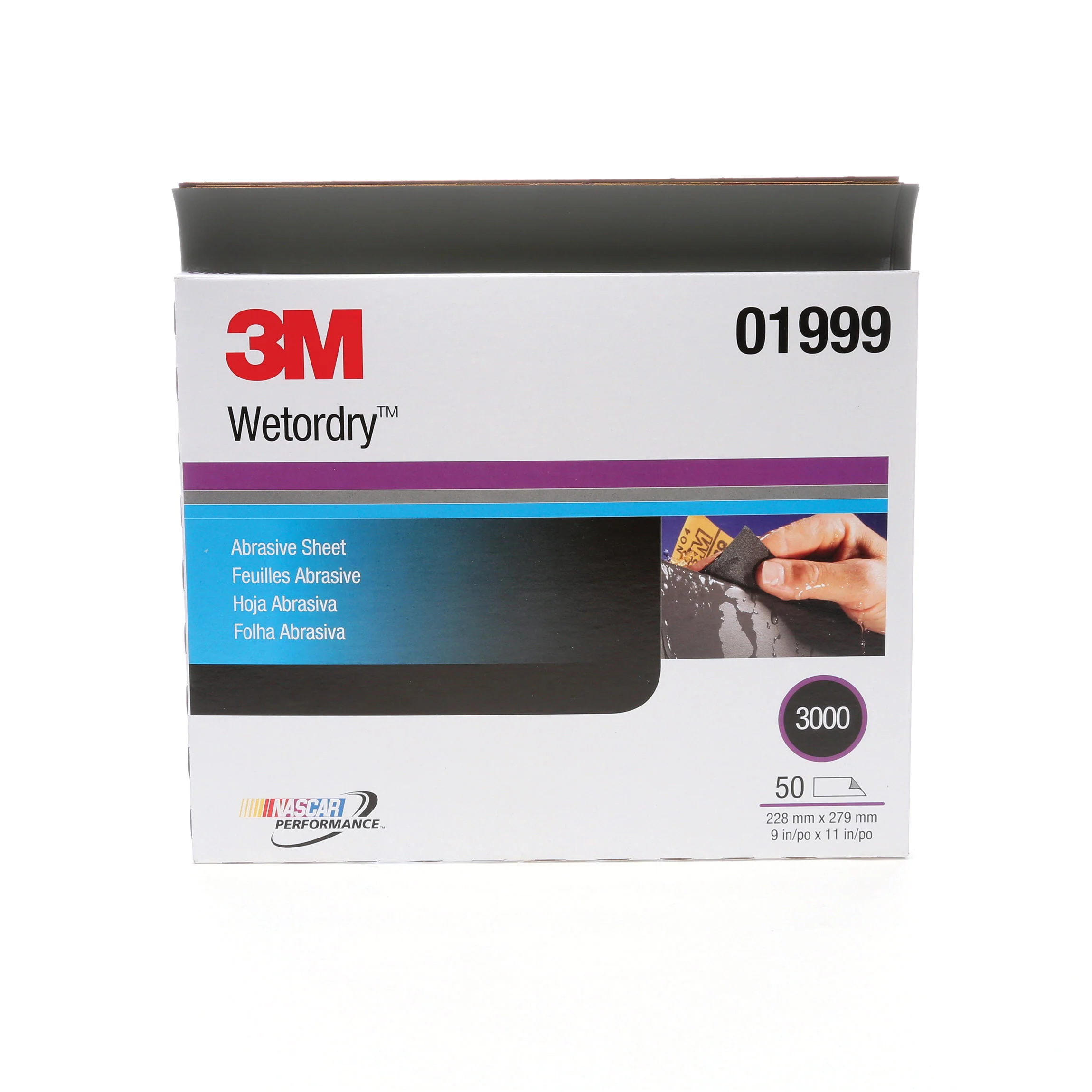 3M 01999  ~  Wetordry Abrasive Sheet 401Q 3000-grit Aluminum Oxide (9 Inch x 11 Inch)