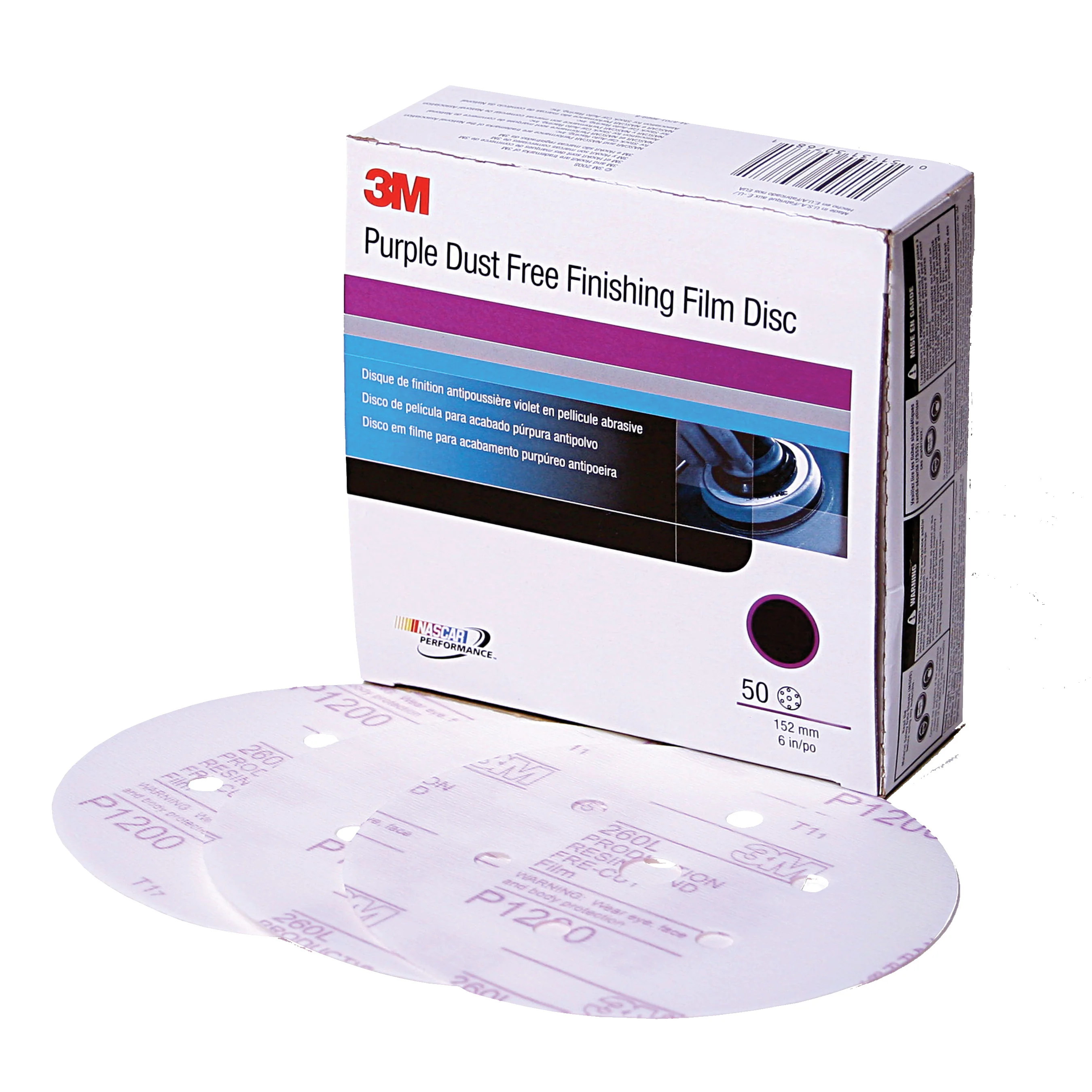 3M 30671  ~  Purple Finishing Film Abrasive Disc P600 Grit 260L Hookit 6 Inch