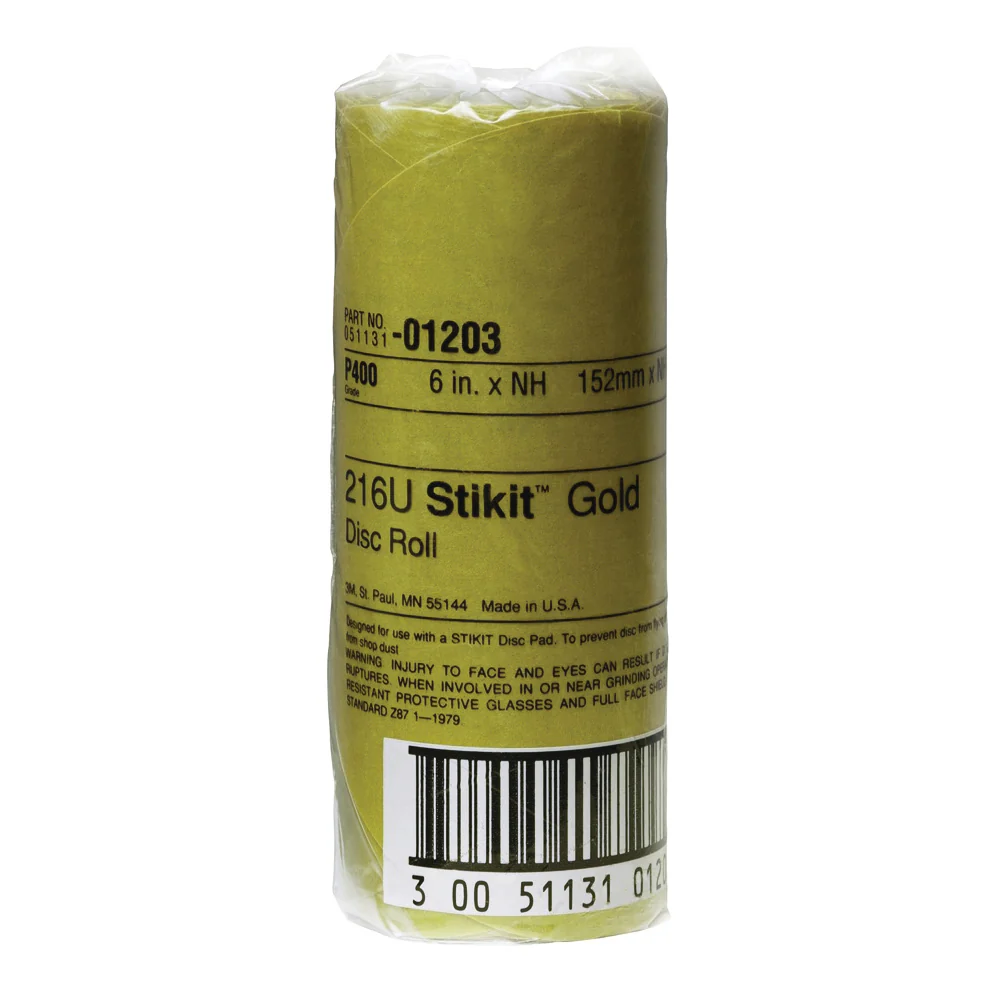 3M 01203  ~  Self Adhesive Paper (PSA) Discs 6 Inch 236U Material Aluminum Oxide in 400 Grit