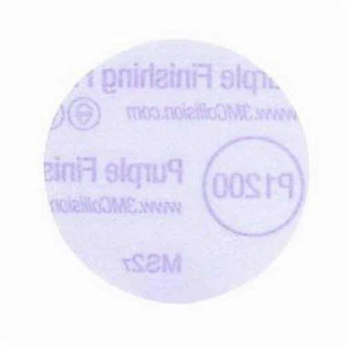 3M 30370  ~  3 Inch x 800-grit Hookit Purple Finishing Aluminum Oxide Film Abrasive Disc 260L