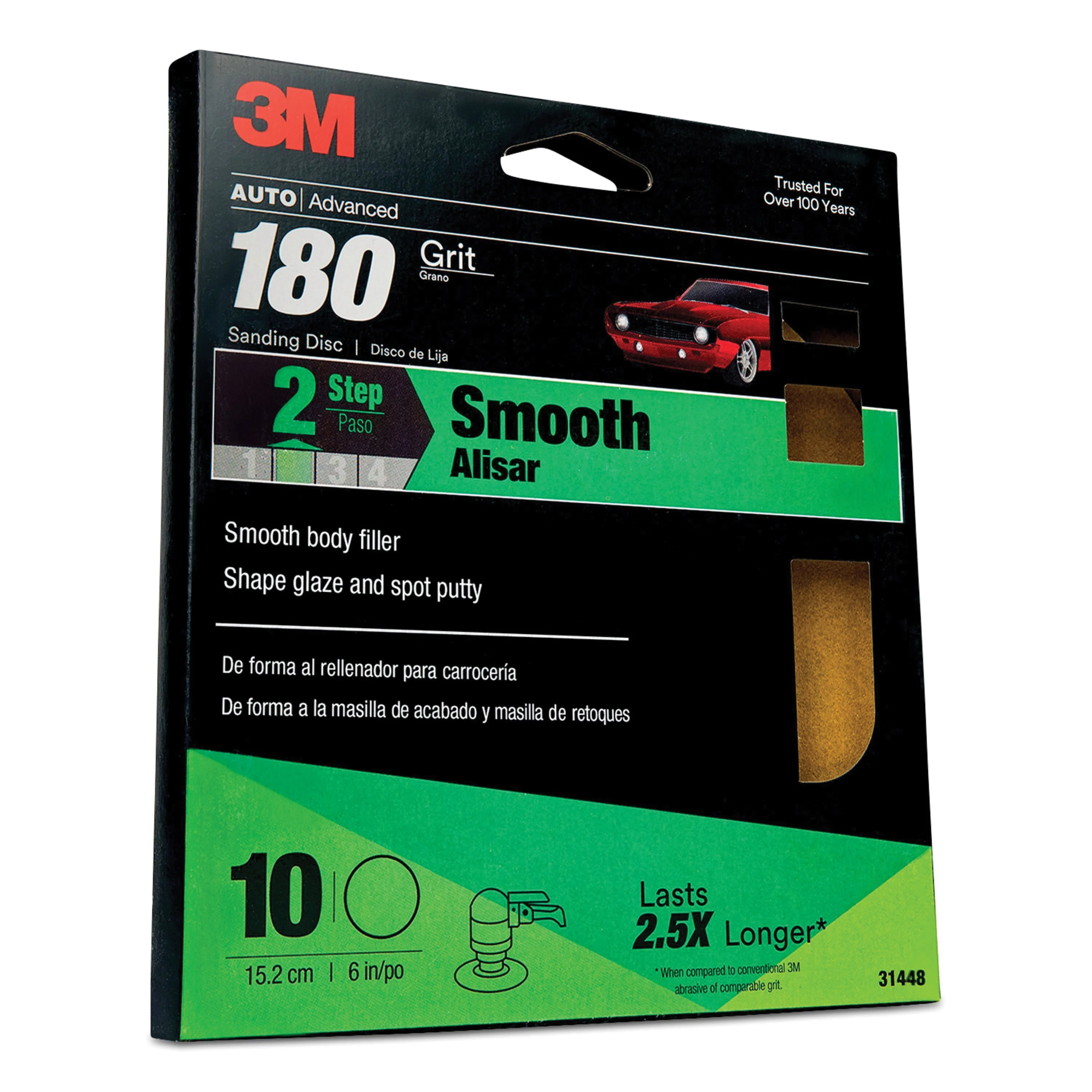 3M 31448  ~  Sanding Discs with Stikit Attachment 180 Grit 6 Inch